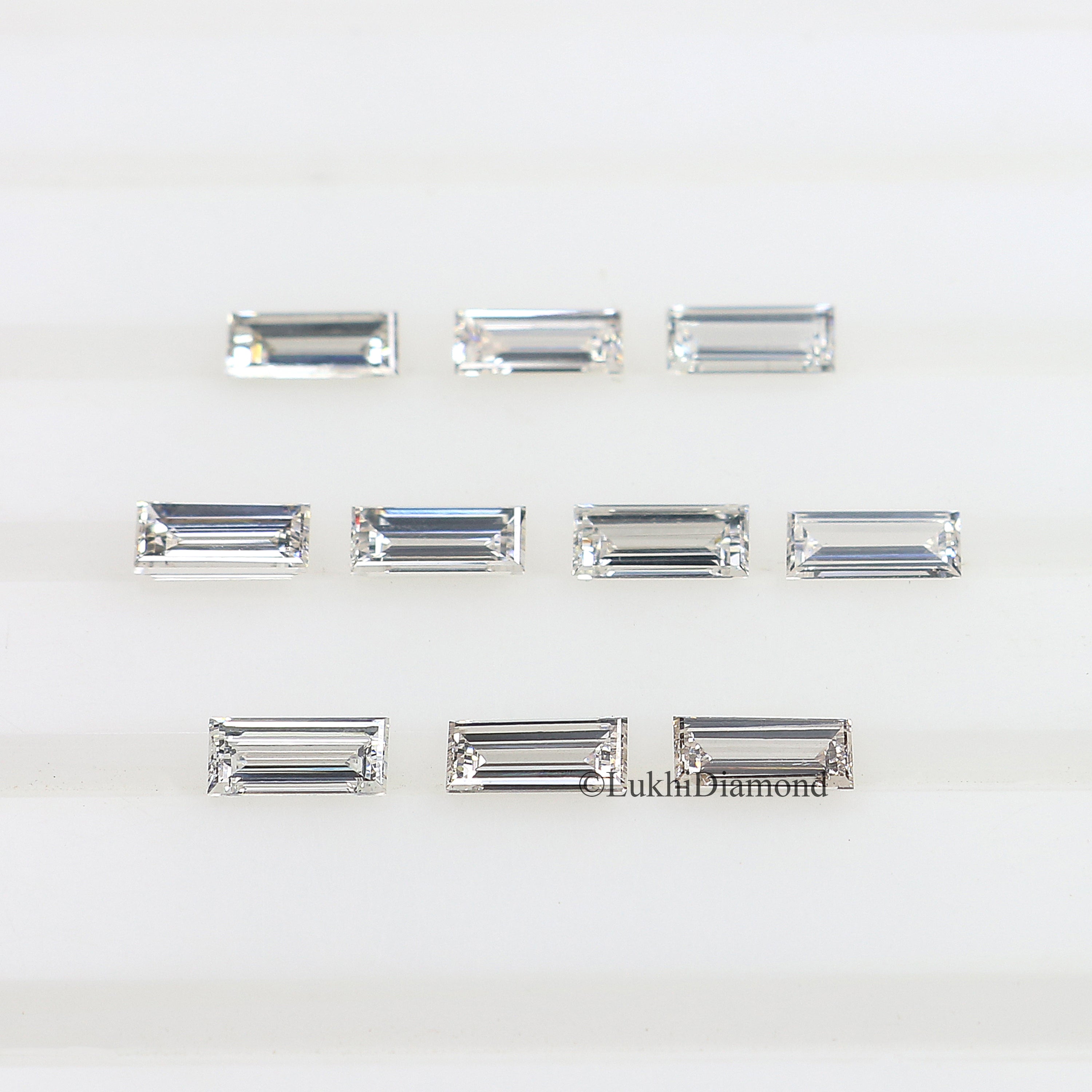 Baguette Cut Lab Grown Diamond Lab Created Loose Diamond Baguette Shape 2.5/3.0/3.5/4.0/5.0 MM CVD Diamond Lab Made Baguette Cut Q154