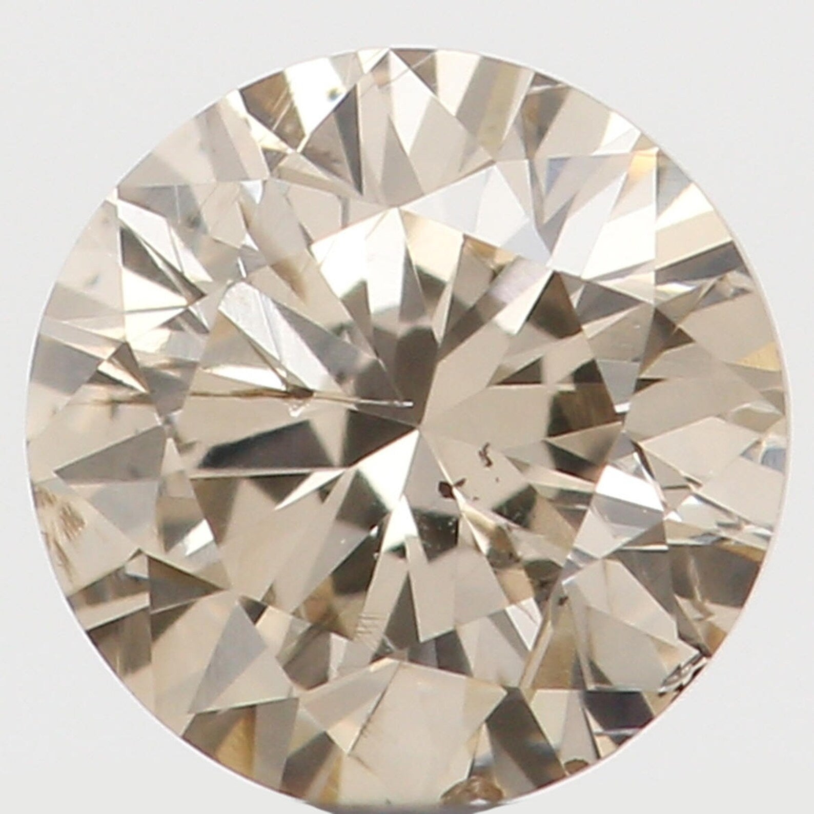 0.23 Ct Natural Loose Diamond Round Brown Color SI2 Clarity 3.90 MM N7669