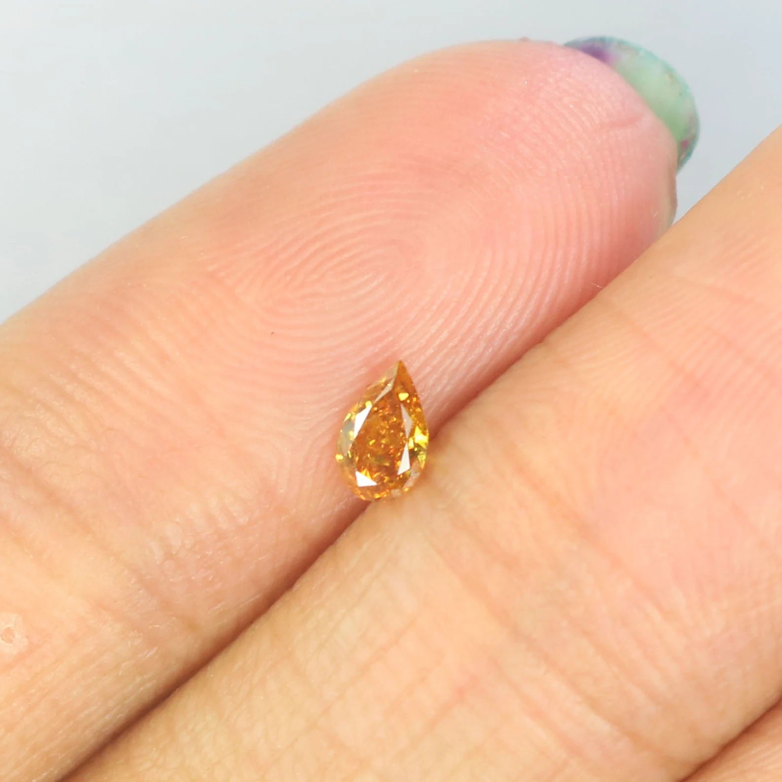 0.24 Ct Natural Loose Pear Diamond Yellowish Brown Color Pear Shape Diamond 4.95 MM Natural Loose Diamond Pear Brilliant Cut Diamond N9830