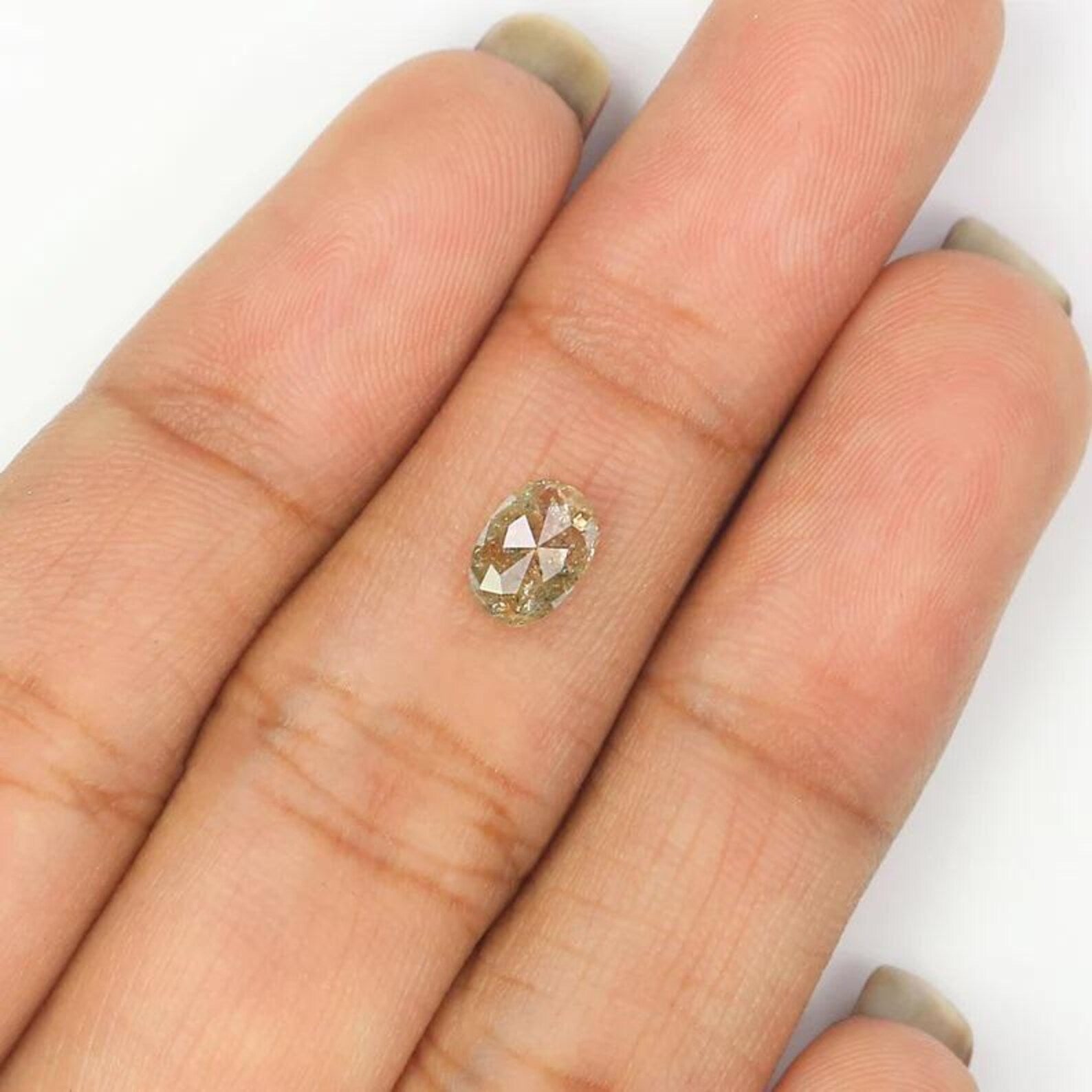 0.67 CT Natural Loose Oval Shape Diamond Salt And Pepper Oval Diamond 6.45 MM Natural Loose Diamond Gray Color Oval Rose Cut Diamond NQ416