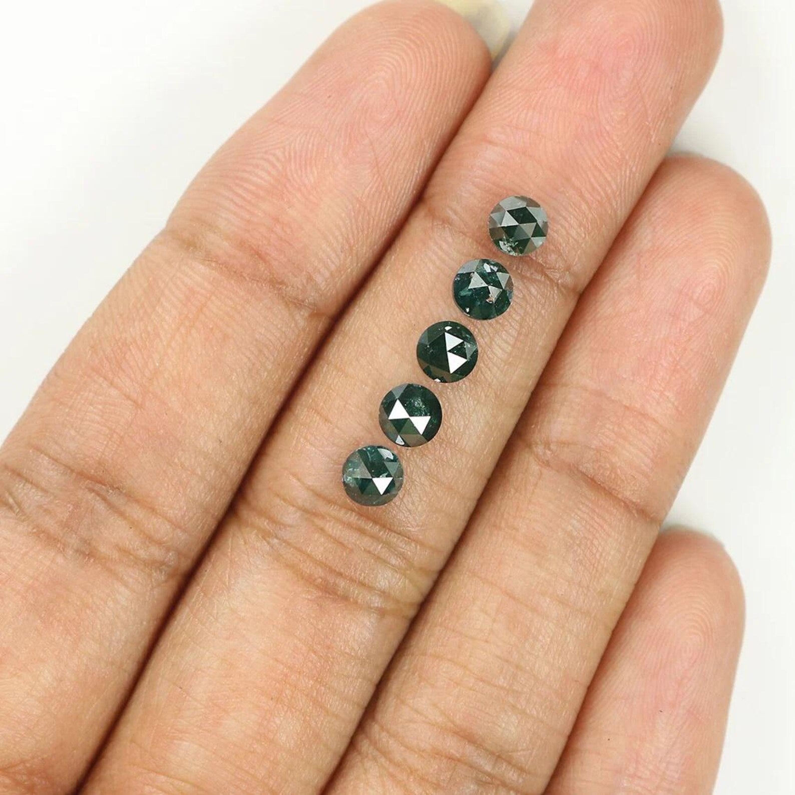 2.02 Ct Natural Loose Round Shape Diamond Blue Color Round Diamond 4.10 MM Natural Loose Diamond Blue Color Round Rose Cut Diamond NQ9727