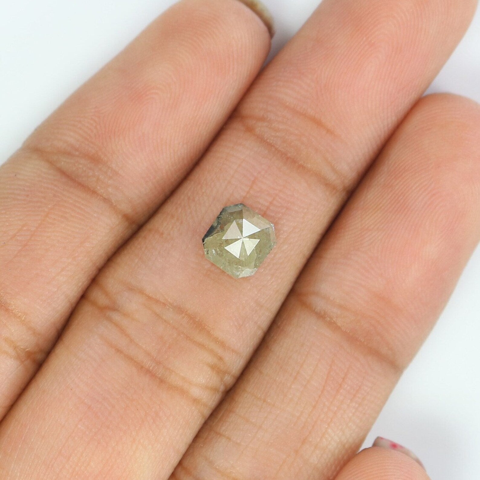 0.73 CT Natural Loose Radiant Shape Diamond Grey Color Radiant Diamond 5.70 MM Natural Loose Diamond Radiant Shape Rose Cut Diamond NQ8172