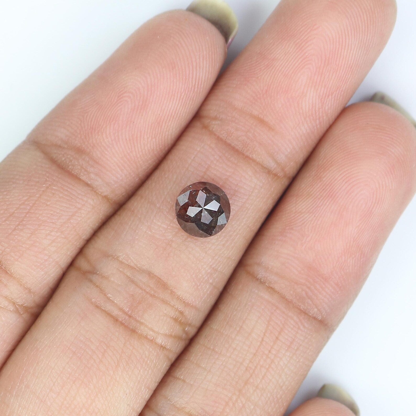 1.07 Ct Natural Loose Round Rose Cut Diamond Brown Color Round Shape Diamond 6.00 MM Natural Loose Brown Color Round Rose Cut Diamond NQ7028