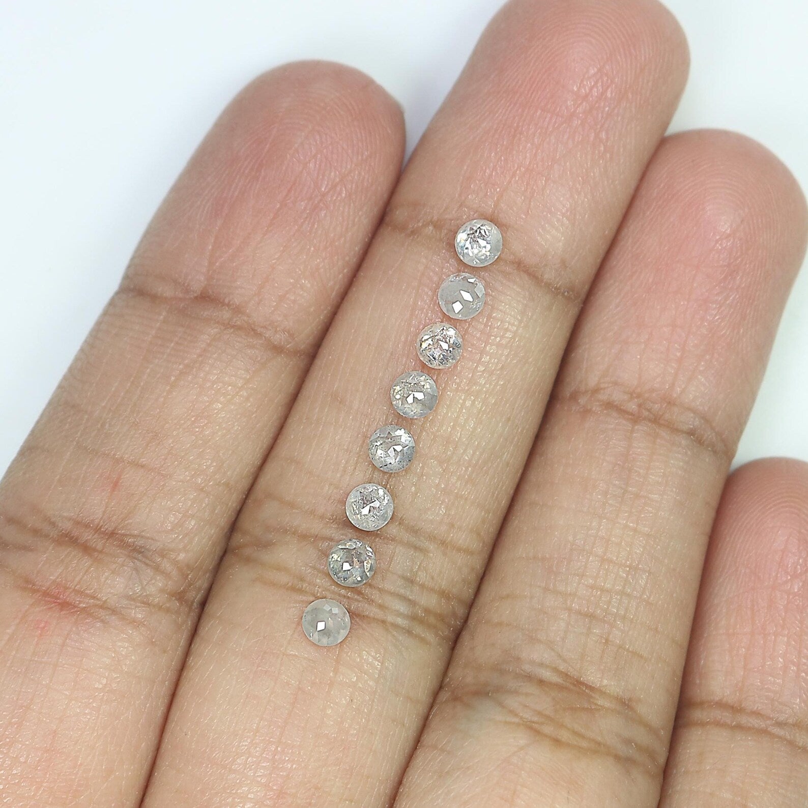 1.20 CT Natural Loose Round Shape Diamond Grey Color Round Diamond 3.05 MM Natural Loose Diamond Grey Color Round Rose Cut Diamond NQ2569