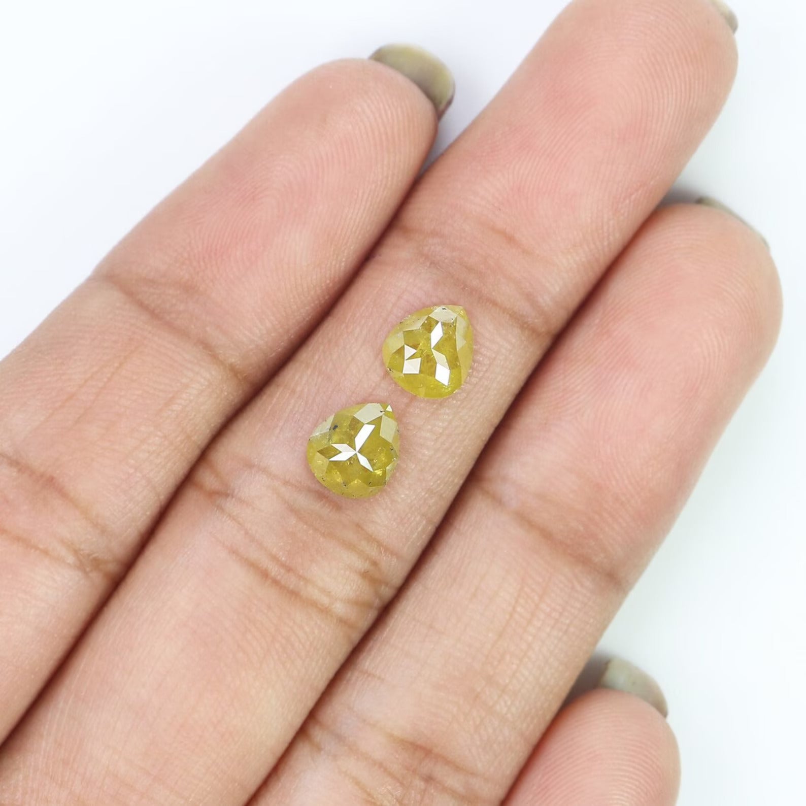 1.29 CT Natural Loose Pear Shape Diamond Yellow Color Pear Shape Diamond 6.52 MM Natural Loose Diamond Yellow Pear Rose Cut Diamond NQ2478