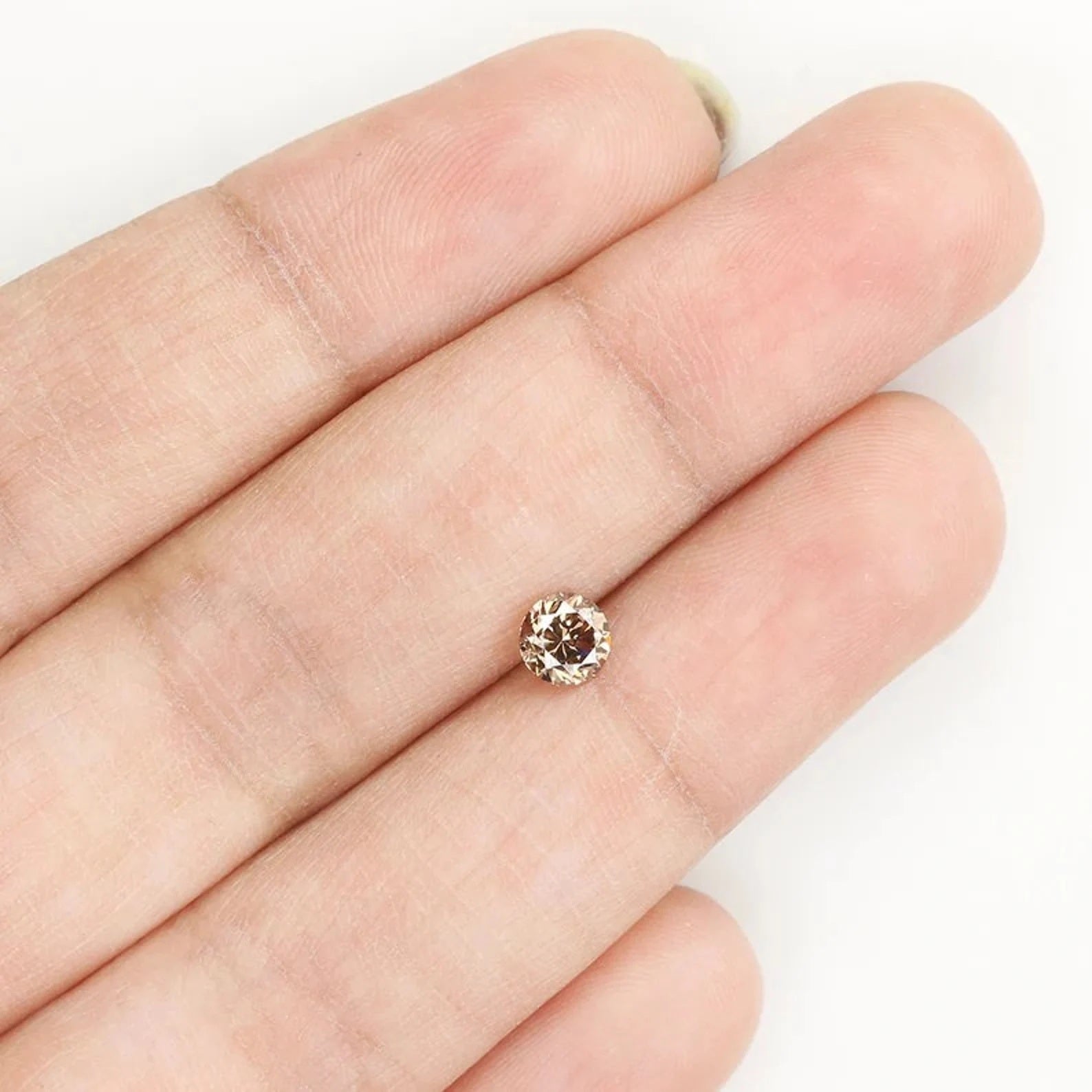 0.44 Ct Natural Loose Round Shape Diamond Brown Color Round Diamond 4.60 MM Natural Diamond Brown Color Round Brilliant Cut Diamond NQ1081