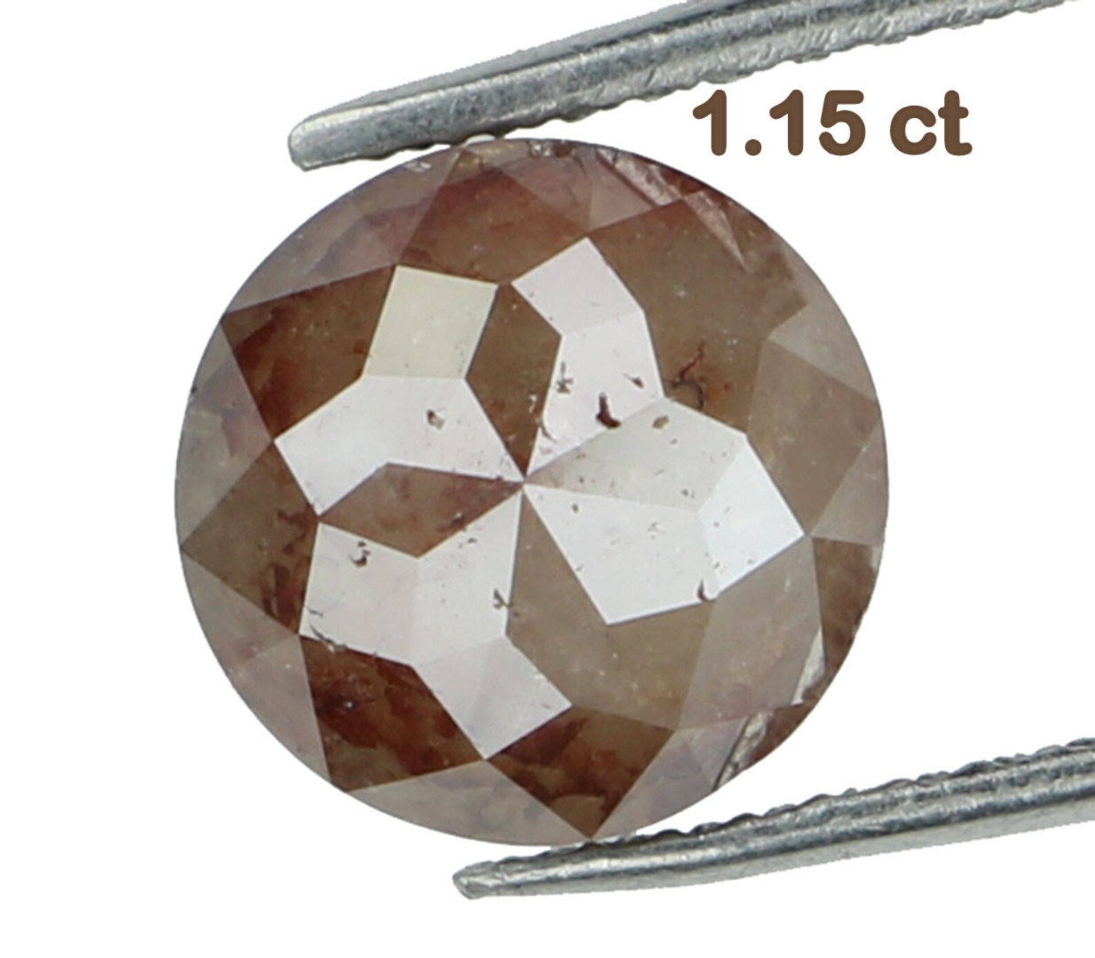 1.15 Ct Natural Loose Round Rose Cut Diamond Brown Color Round Cut Diamond 6.00 MM Natural Loose Diamond Brown Round Rose Cut Diamond N8034