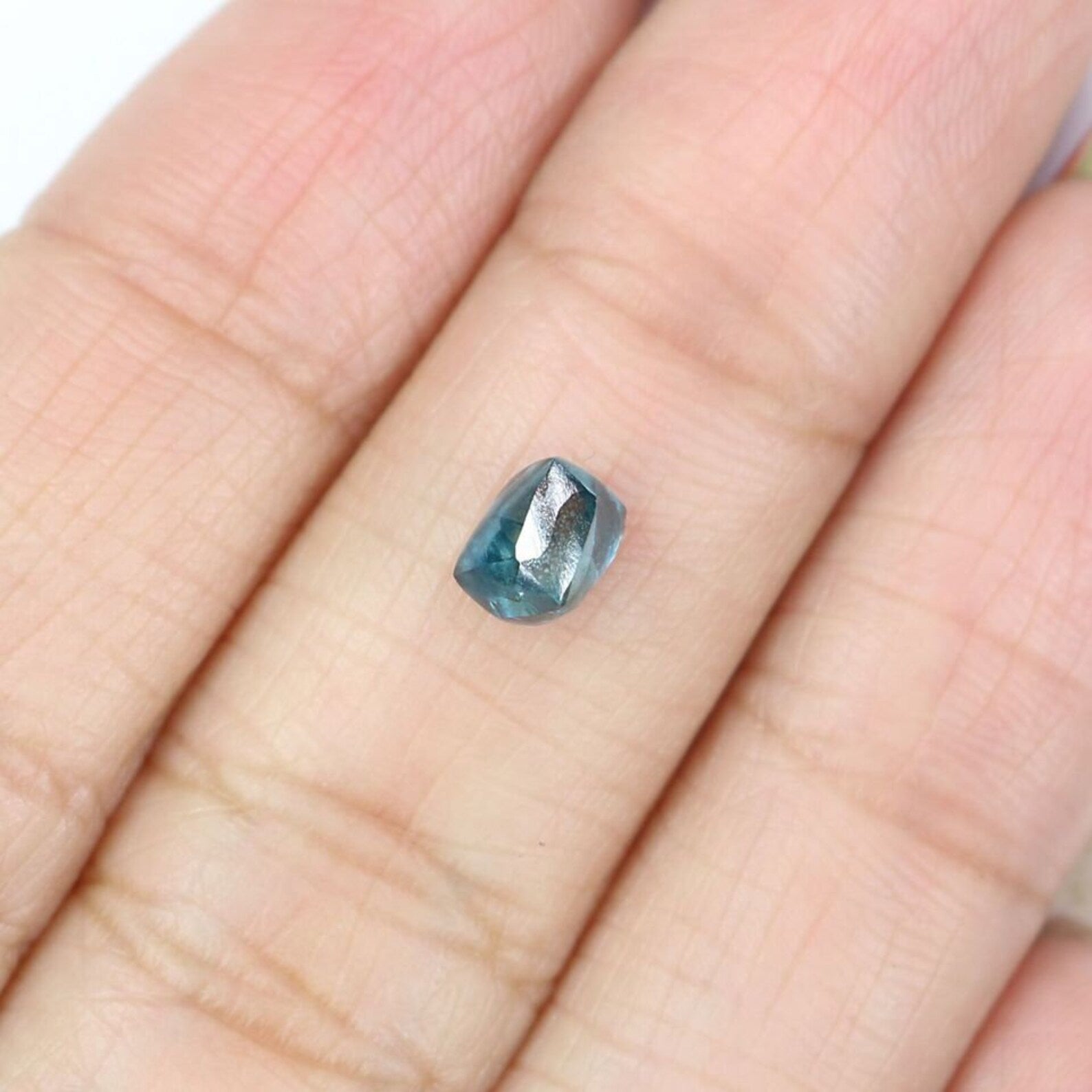 0.85 CT Natural Loose Rough Shape Diamond Blue Color Rough Cut Diamond 5.45 MM Natural Loose Diamond Blue Rough Irregular Cut Diamond NQ2035