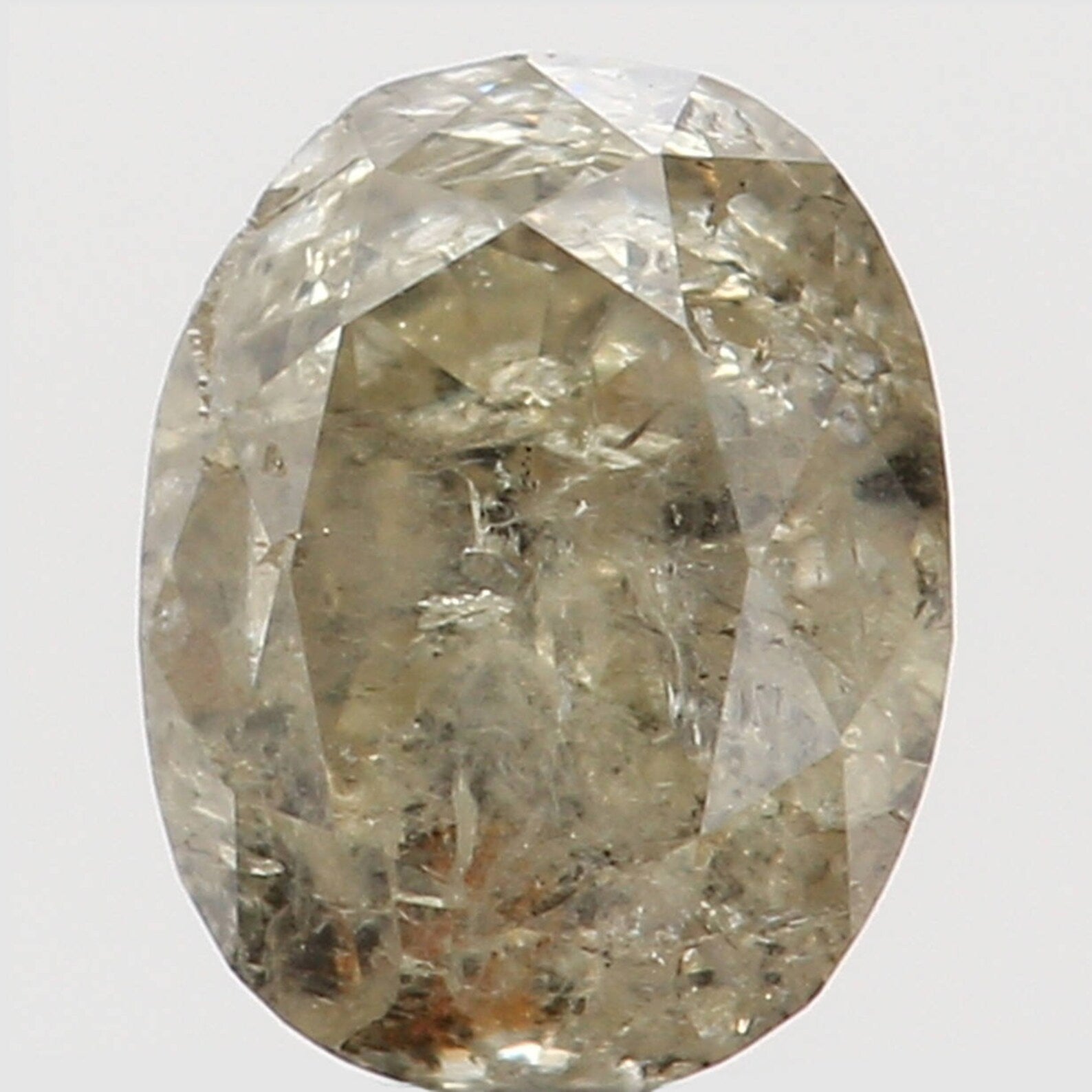 0.27 Ct Natural Loose Oval Shape Diamond Light Green Color Oval Cut Diamond 4.15 MM Natural Loose Diamond Oval Shape Rose Cut Diamond N8016