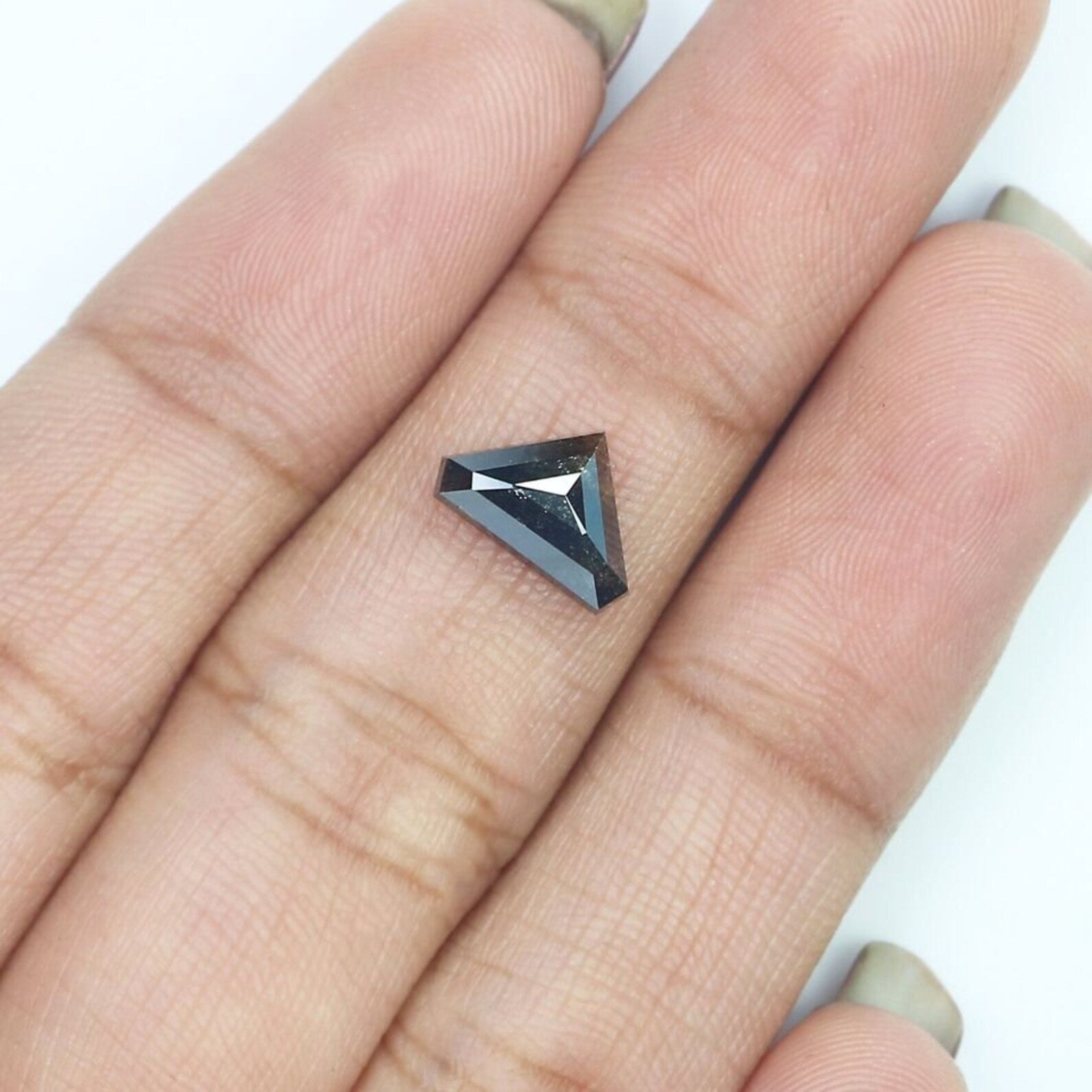 1.18 CT Natural Loose Shield Diamond Brown Color Diamond 6.25 MM Natural Loose Diamond Shield Rose Cut Diamond Shield Shape Diamond QN9124