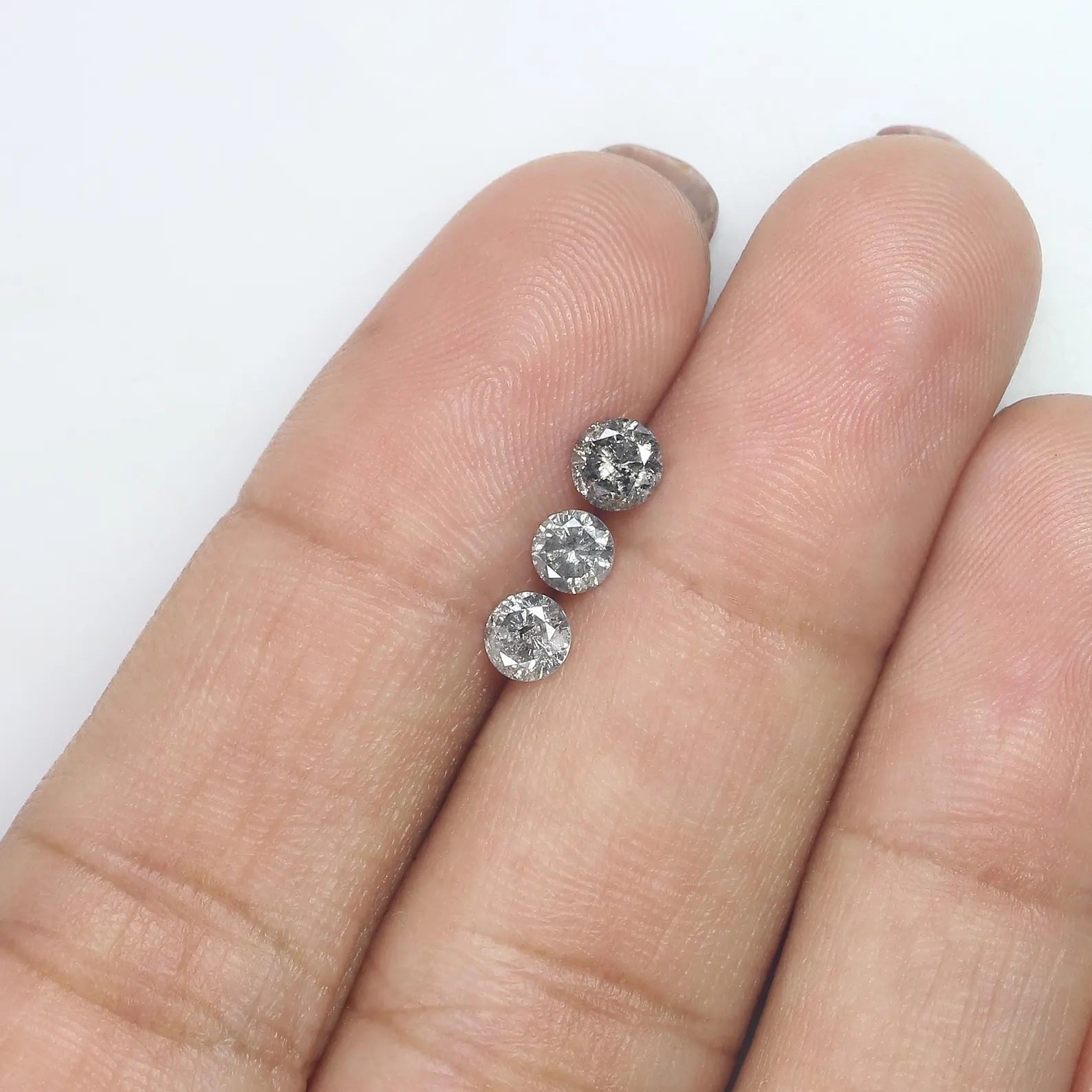 0.72 CT Natural Loose Round Shape Diamond Salt And Pepper Round Cut Diamond 3.60 MM Natural Loose Diamond Round Brilliant Cut Diamond NQ1851