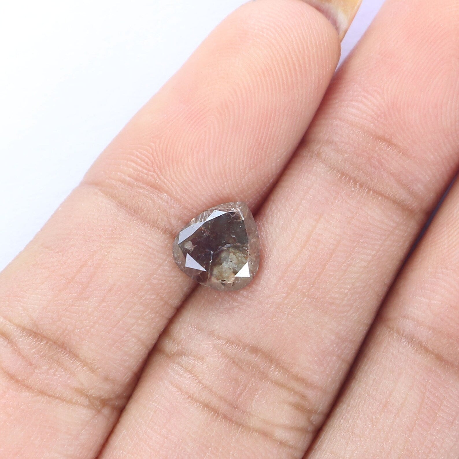 1.73 CT Natural Loose Pear Shape Diamond Brown Color Pear Cut Diamond 7.50 MM Natural Loose Diamond Pear Shape Rose Cut Diamond N8549