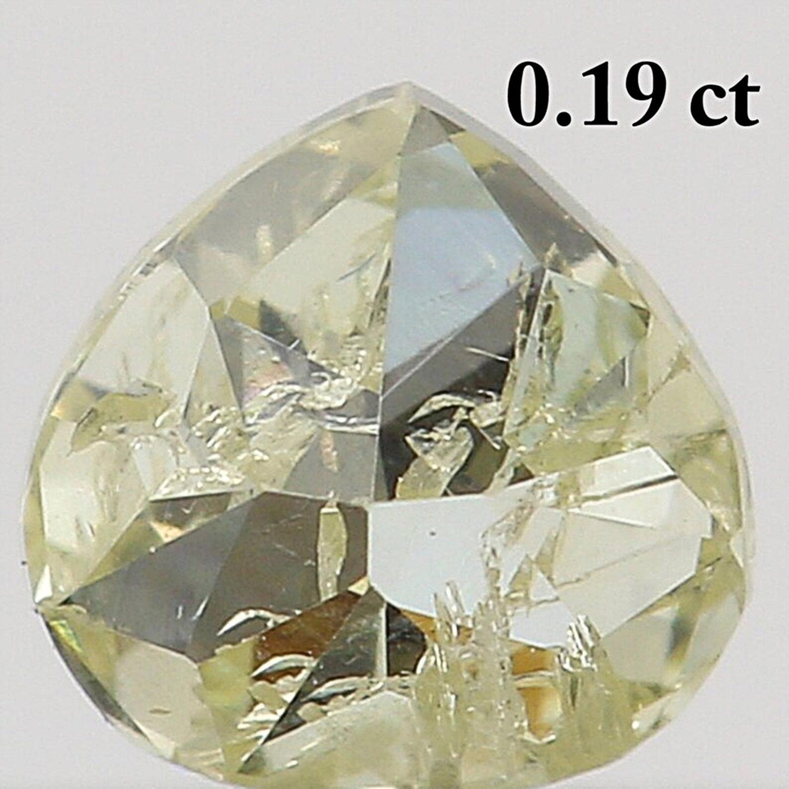 0.19 CT Natural Loose Heart Shape Diamond Yellow Color Heart Diamond 3.50 MM Natural Loose Yellow Color Heart Brilliant Cut Diamond QN8175