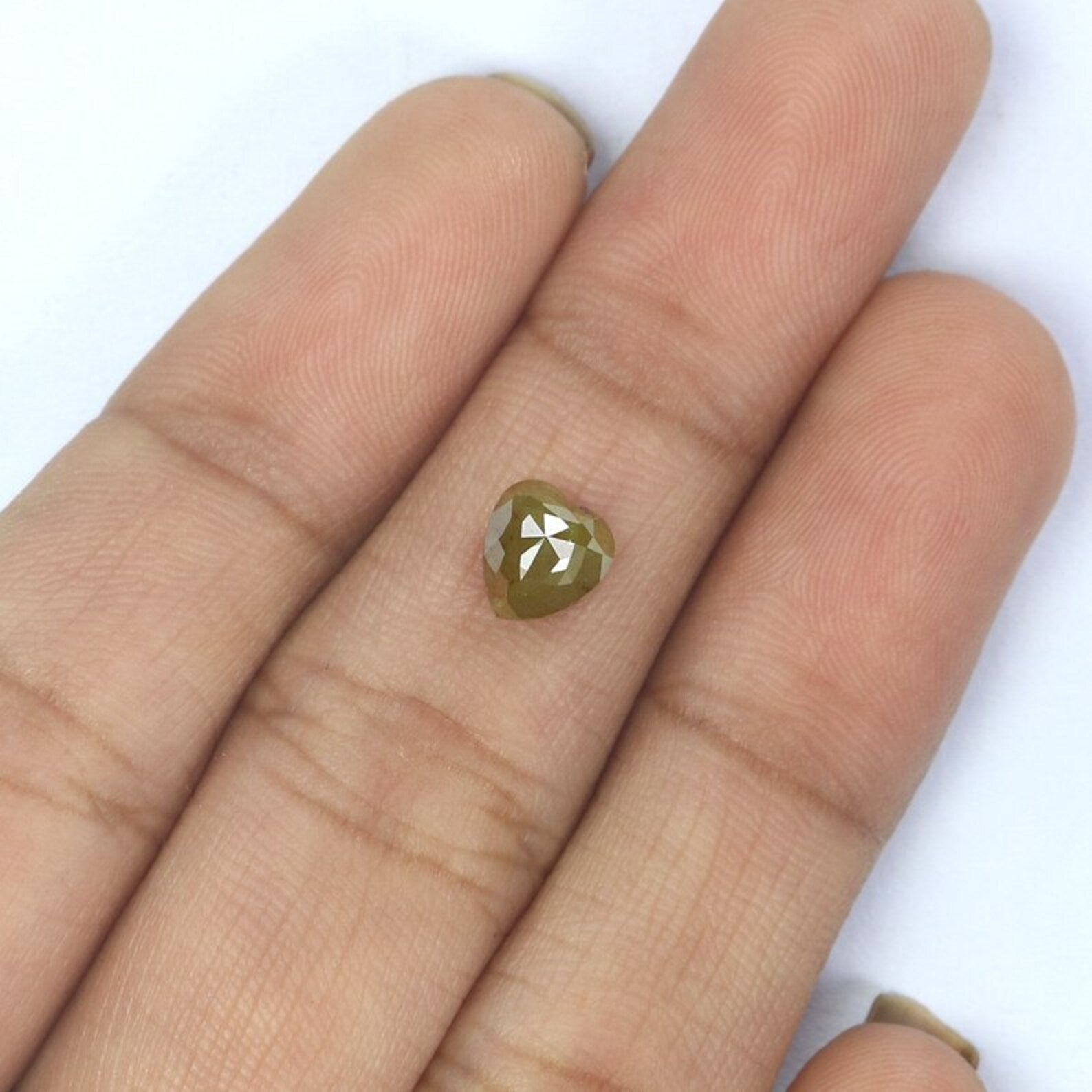 0.95 CT Natural Loose Heart Shape Diamond Yellow Color Heart Cut Diamond 6.10 MM Natural Loose Diamond Heart Shape Rose Cut Diamond NQ2218