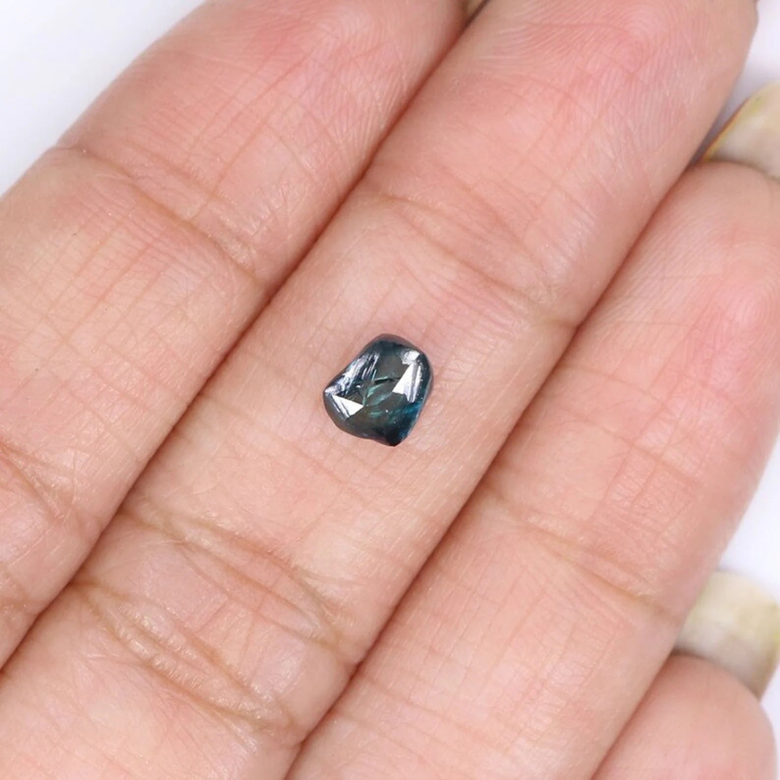 0.72 CT Natural Loose Rough Shape Diamond Blue Color Rough Cut Diamond 5.75 MM Natural Loose Diamond Blue Rough Irregular Cut Diamond NQ1990