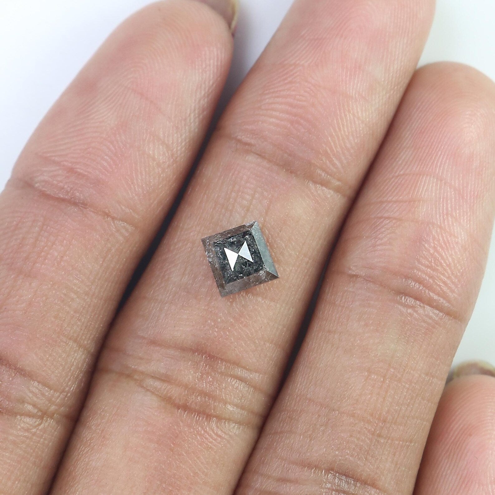 1.20 CT Natural Loose Kite Shape Diamond Salt And Pepper Kite Diamond 8.00 MM Natural Loose Diamond Black Grey Kite Rose Cut Diamond QN1322