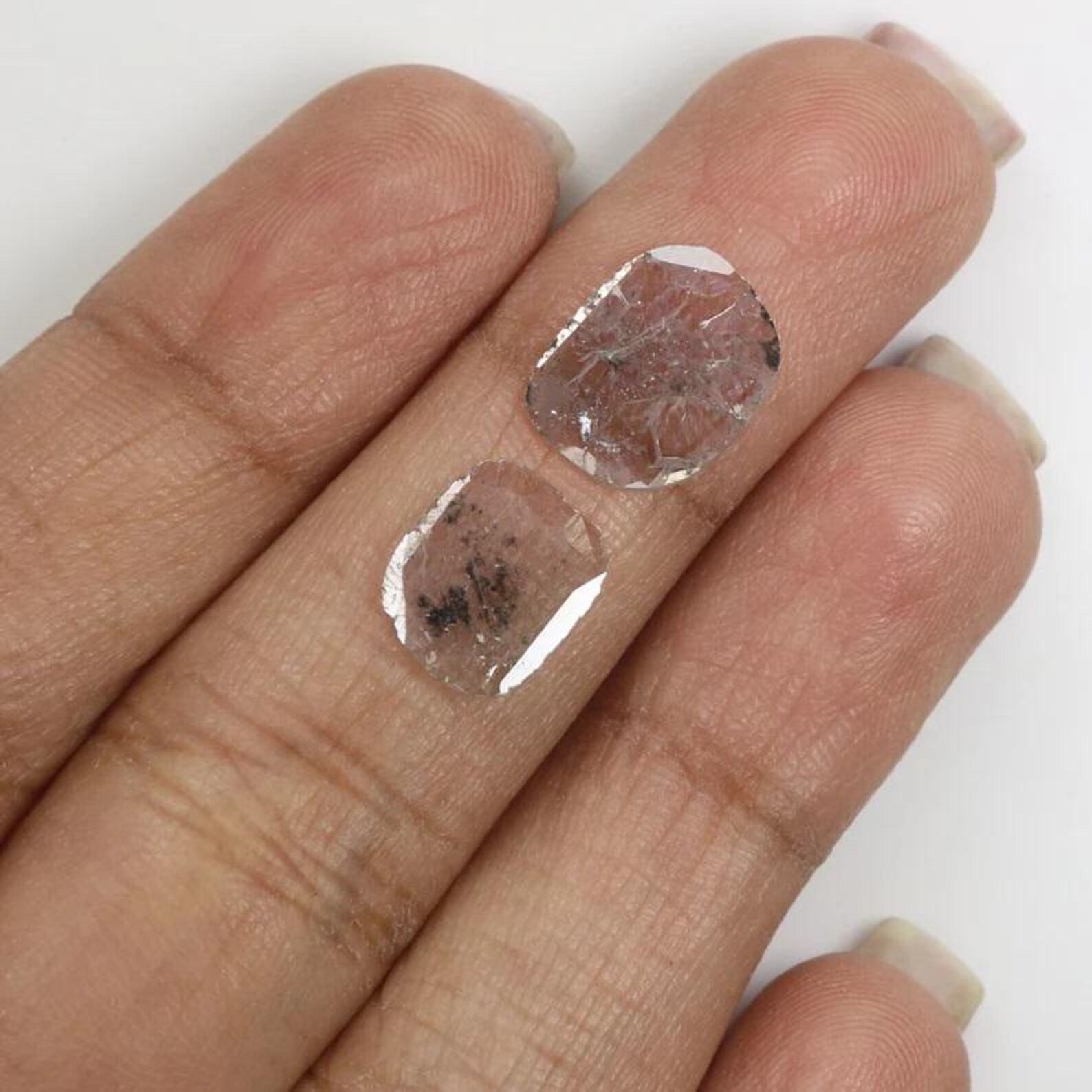 1.14 CT Natural Loose Slice Shape Diamond Grey Color Slice Diamond 9.80 MM Natural Loose Diamond Grey Color Irregular Cut Diamond NQ1284