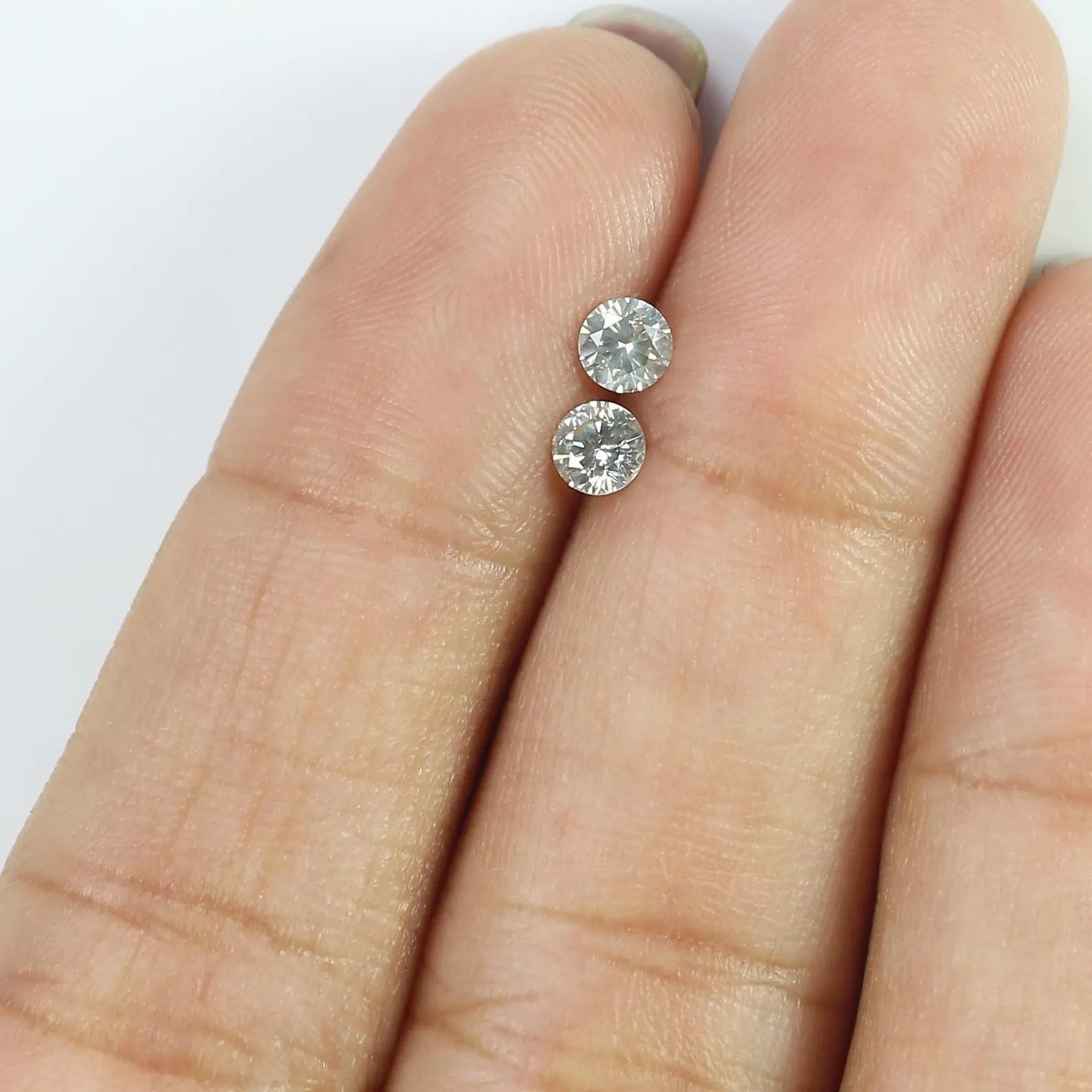 0.38 CT Natural Loose Round Cut Pair Diamond White -I Color Round Diamond 3.60 MM Natural White -I Color Round Brilliant Cut Diamond NQ1954