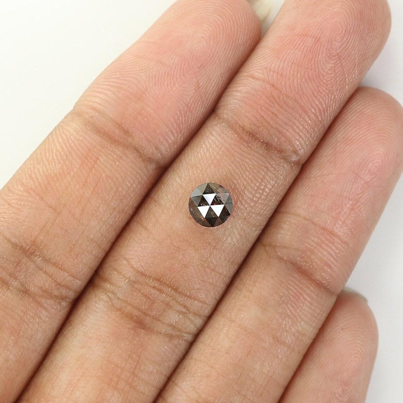 0.86 CT Natural Loose Round Shape Diamond Brown Color Round Cut Diamond 5.30 MM Natural Loose Brown Color Round Rose Cut Diamond NQ1515
