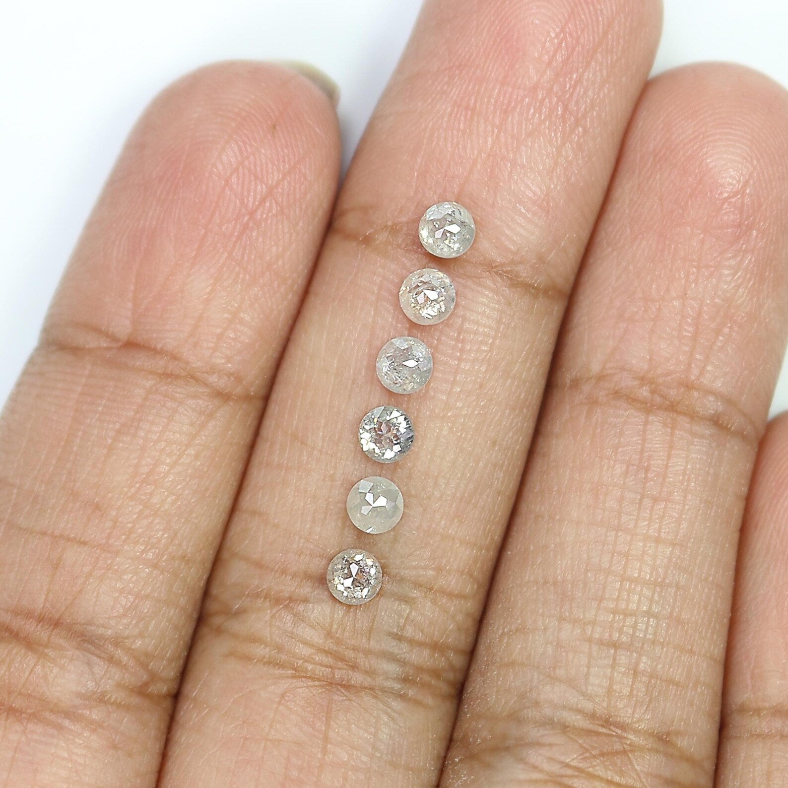 1.17 CT Natural Loose Round Rose Cut Diamond Grey Color Round Shape Diamond 3.35 MM Natural Loose Grey Color Round Rose Cut Diamond NQ2572