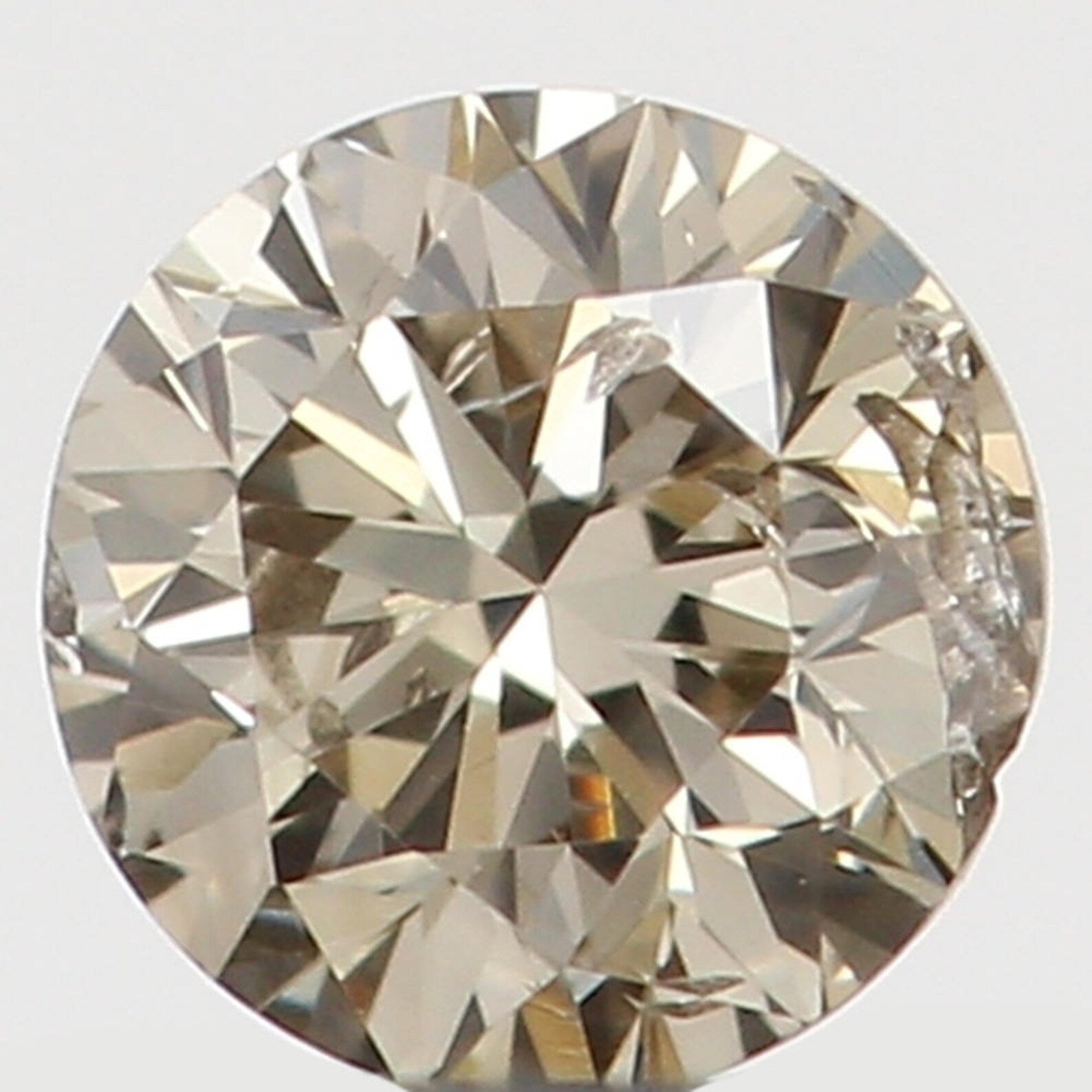 0.09 Ct Natural Loose Diamond Round Brown Color SI1 Clarity 2.80 MM N7670