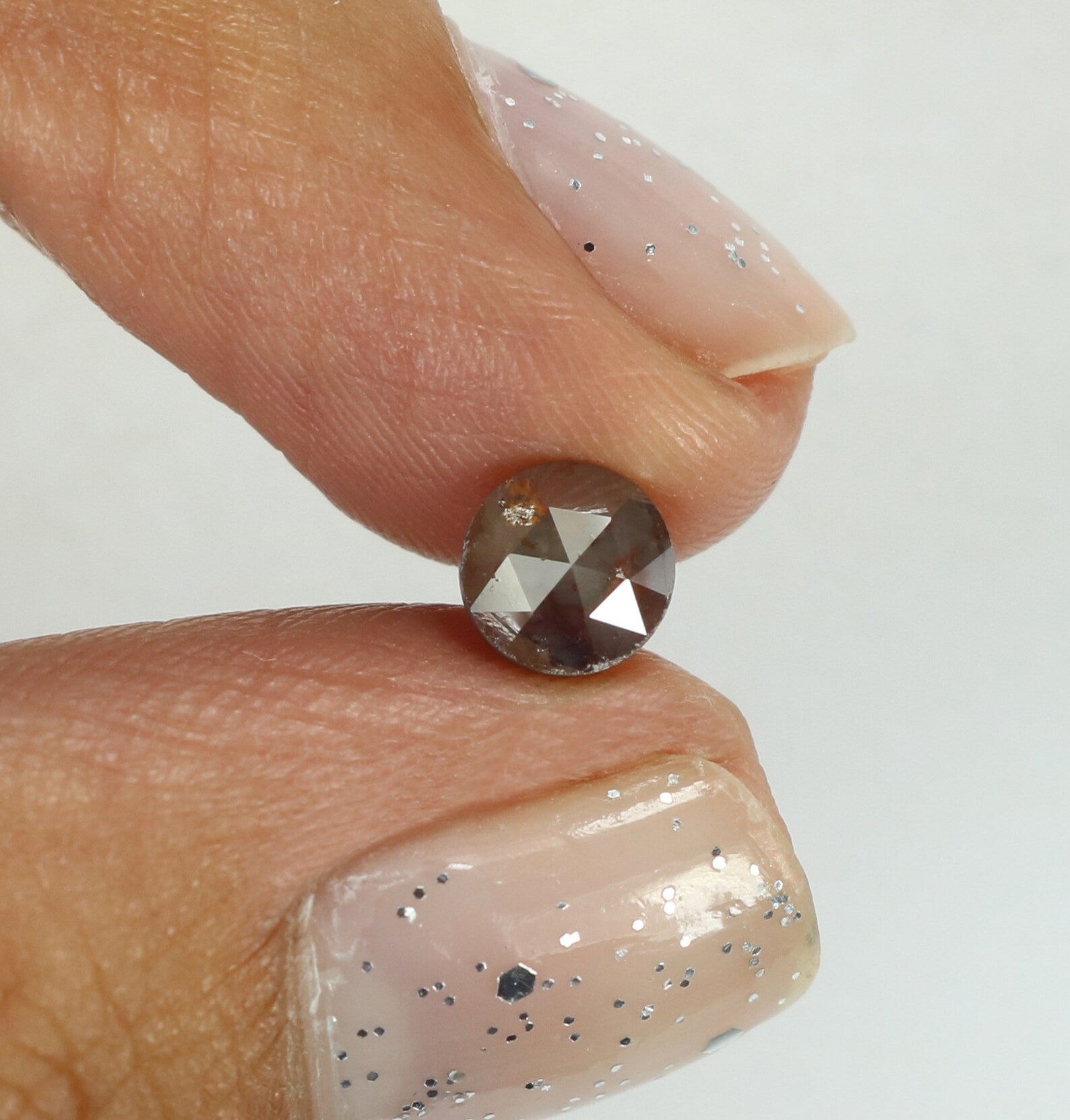 0.76 Ct Natural Loose Round Rose Cut Diamond Brown Color Round Shape Diamond 5.35 MM Natural Loose Diamond Round Rose Cut Diamond N8912