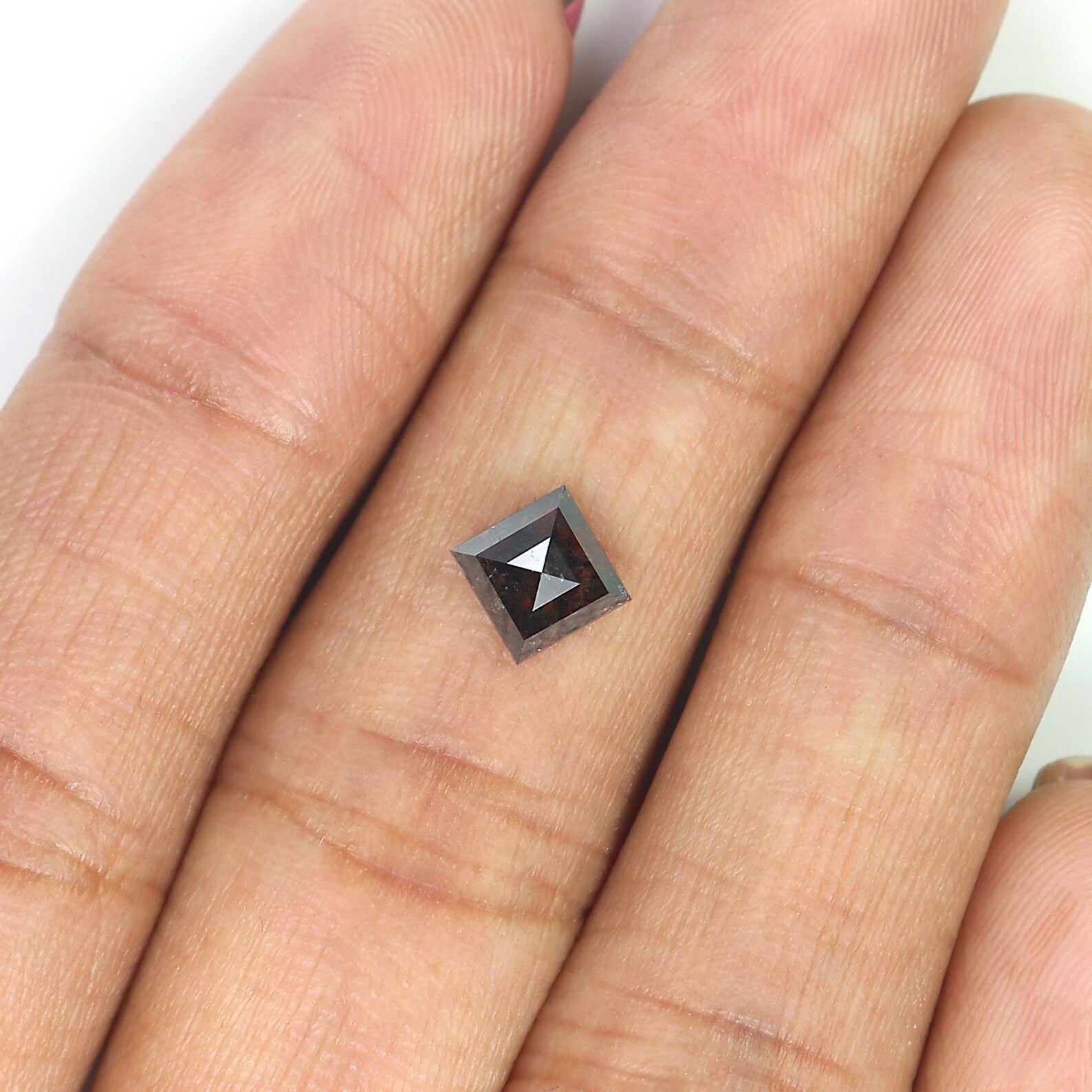 0.94 CT Natural Loose Kite Shape Diamond Black Color Kite Cut Diamond 7.50 MM Natural Loose Diamond Kite Shape Rose Cut Diamond QN489