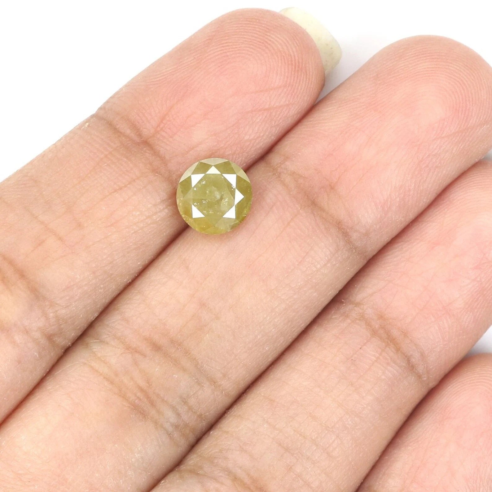 1.69 CT Natural Loose Round Shape Diamond Yellow Color Round Diamond 7.20 MM Natural Loose Diamond Round Shape Brilliant Cut Diamond NQ9116