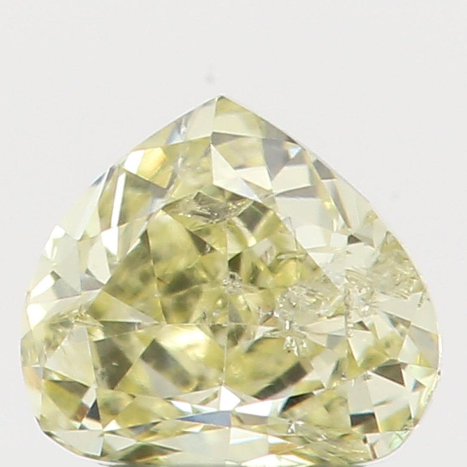 0.14 Ct Natural Loose Diamond Heart Yellow Color I2 Clarity 3.40 MM KDN7386