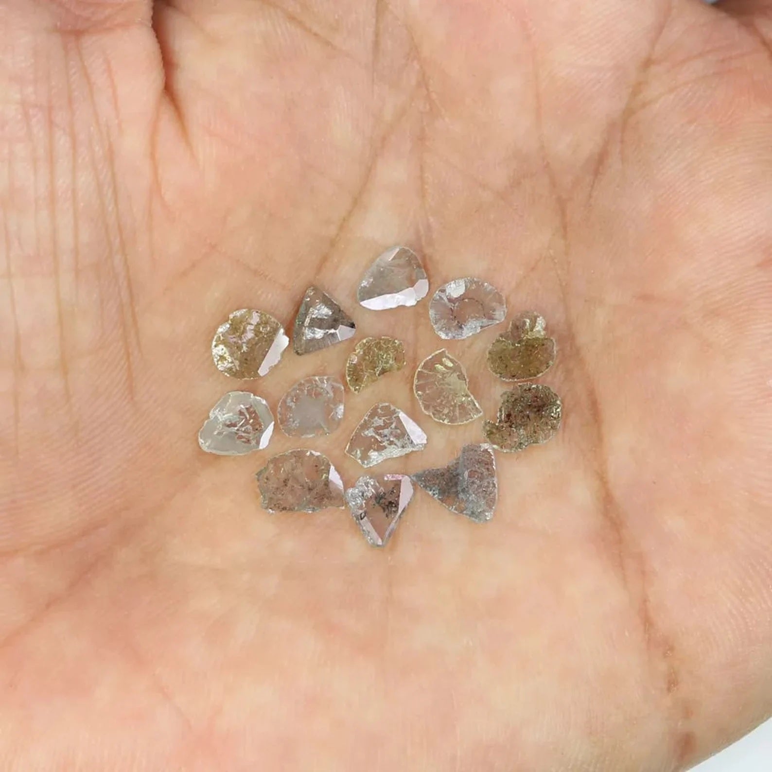 2.08 CT Natural Loose Slice Shape Diamond Salt And Pepper Slice Diamond 5.00 MM Natural Diamond Black Grey Color Slice Cut Diamond NQ1738