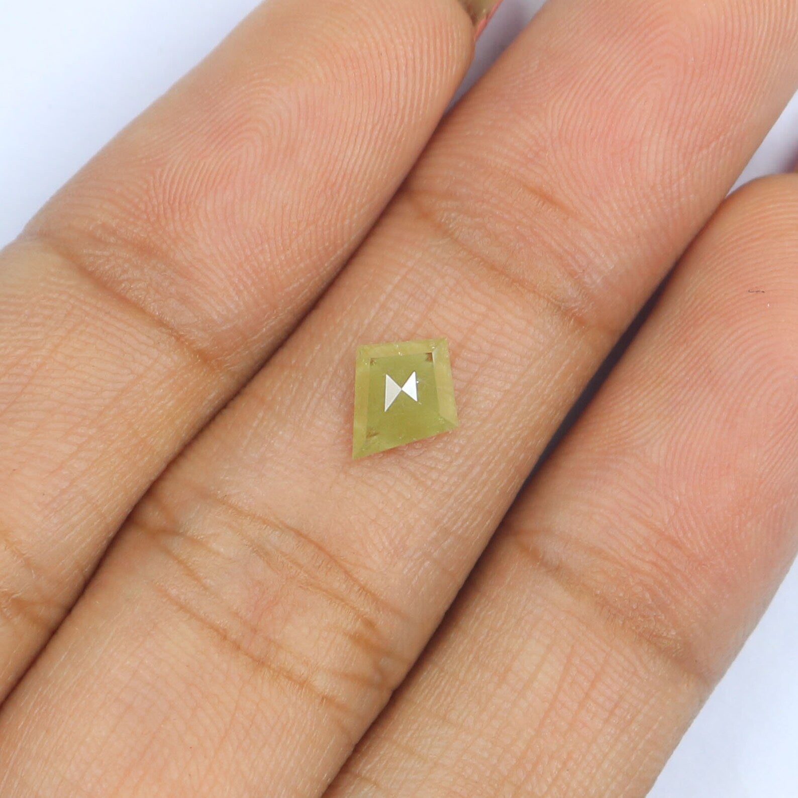 0.66 CT Natural Loose Kite Shape Diamond Yellow Color Kite Cut Diamond 7.40 MM Natural Loose Diamond Kite Shape Rose Cut Diamond NQ8932