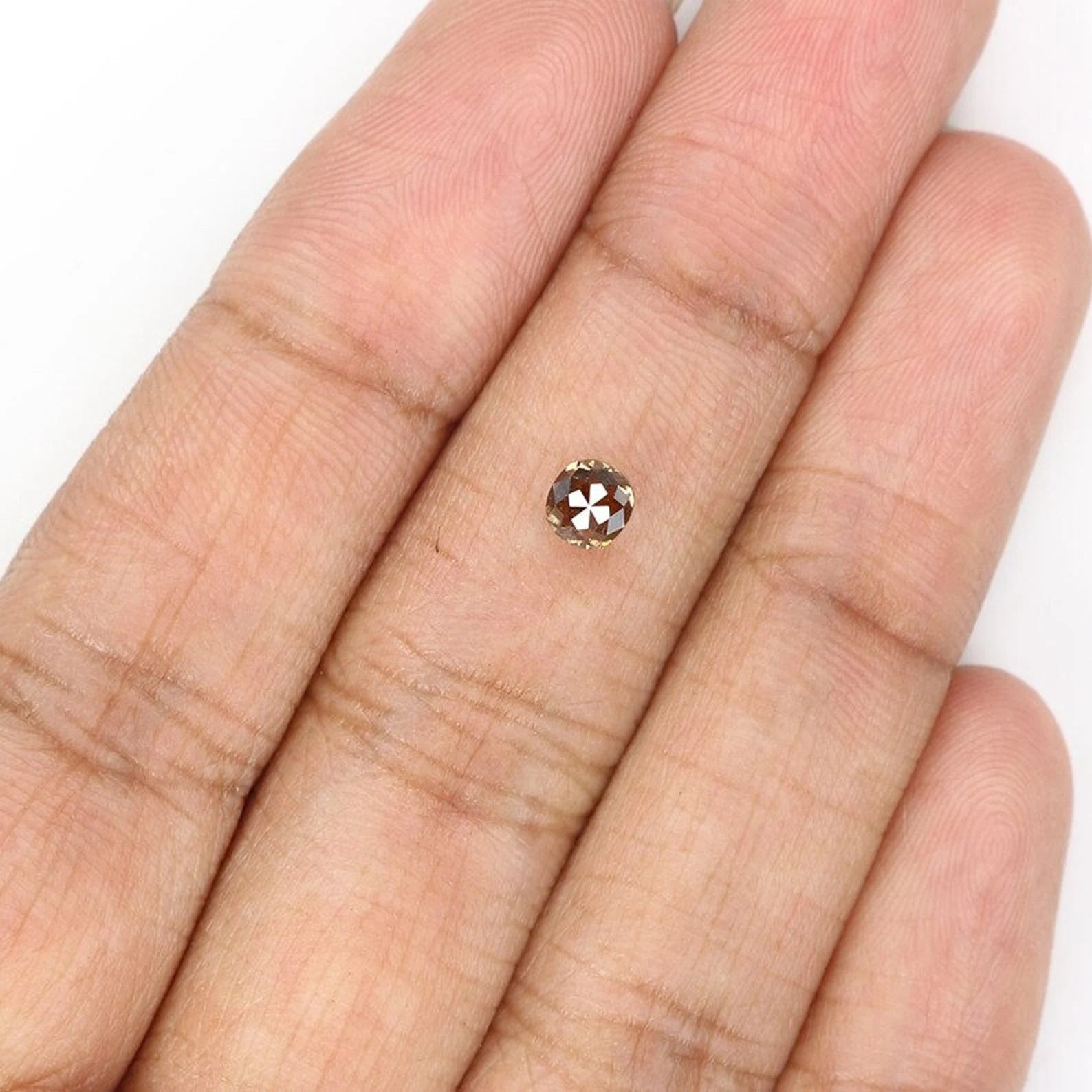 0.47 CT Natural Loose Cushion Shape Diamond Brown Color Cushion Cut Diamond 4.05 MM Natural Loose Diamond Cushion Rose Cut Diamond NQ1648