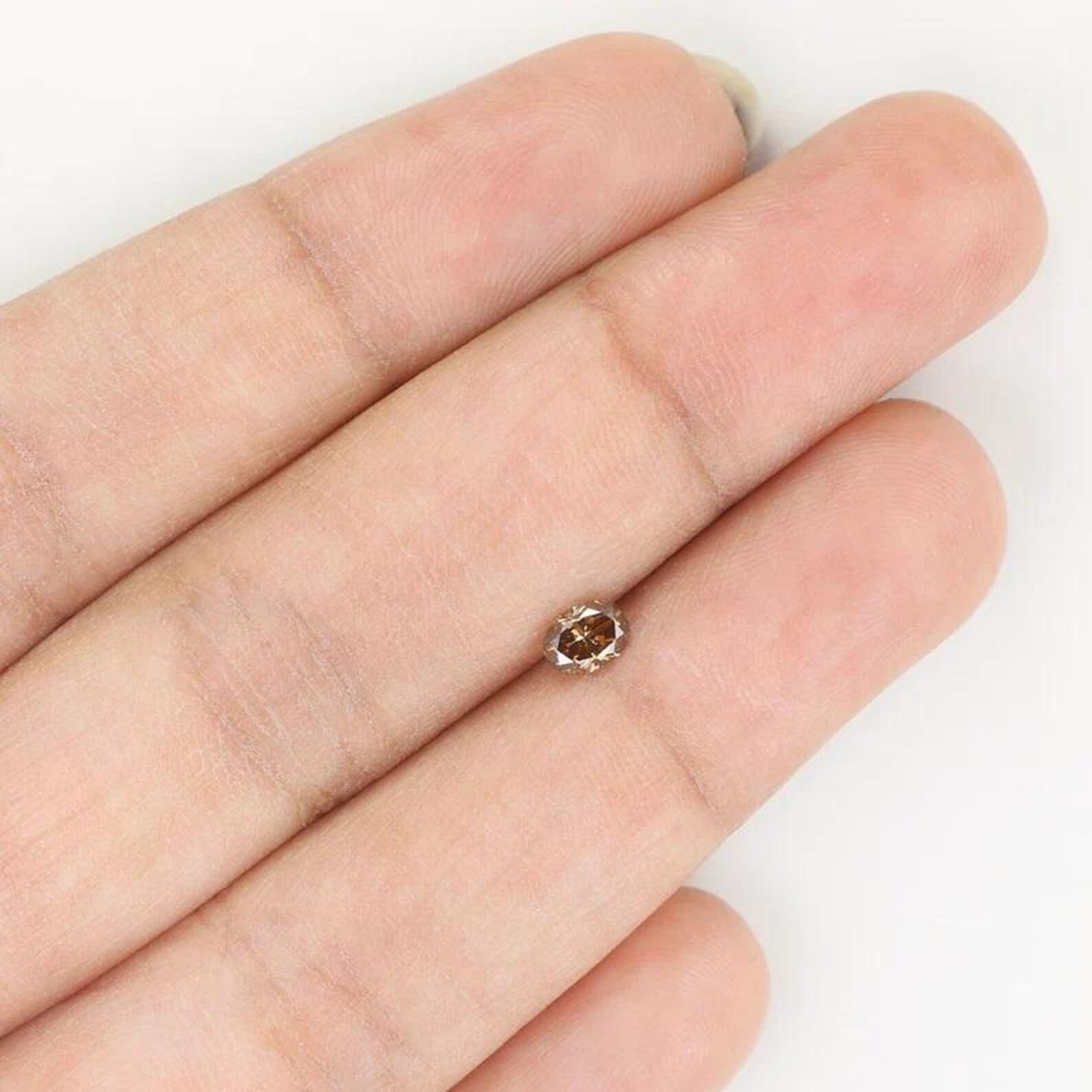 0.26 CT Natural Loose Oval Shape Diamond Brown Color Oval Cut Diamond 4.60 MM Natural Loose Brown Color Oval Brilliant Cut Diamond NQ1084