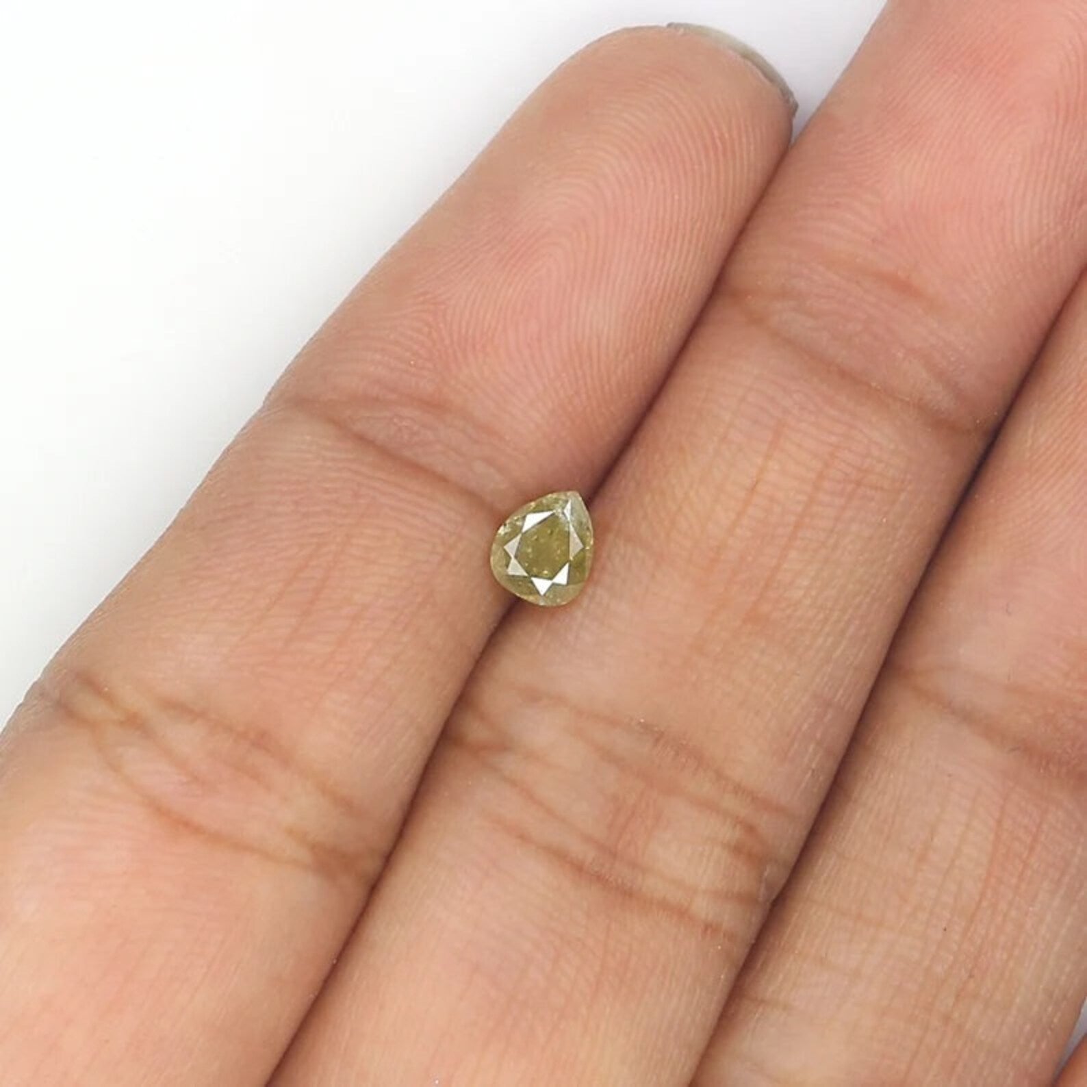 0.39 CT Natural Loose Pear Shape Diamond Green Color Pear Cut Diamond 4.35 MM Natural Diamond Green Color Pear Brilliant Cut Diamond NQ7611