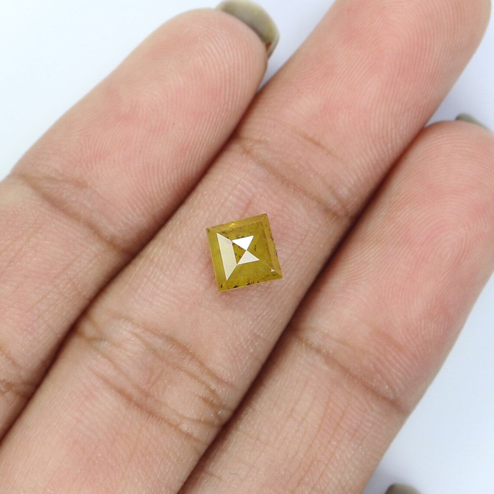 0.93 CT Natural Loose Kite Shape Diamond Yellow Color Kite Cut Diamond 7.55 MM Natural Loose Diamond Kite Shape Rose Cut Diamond QN635