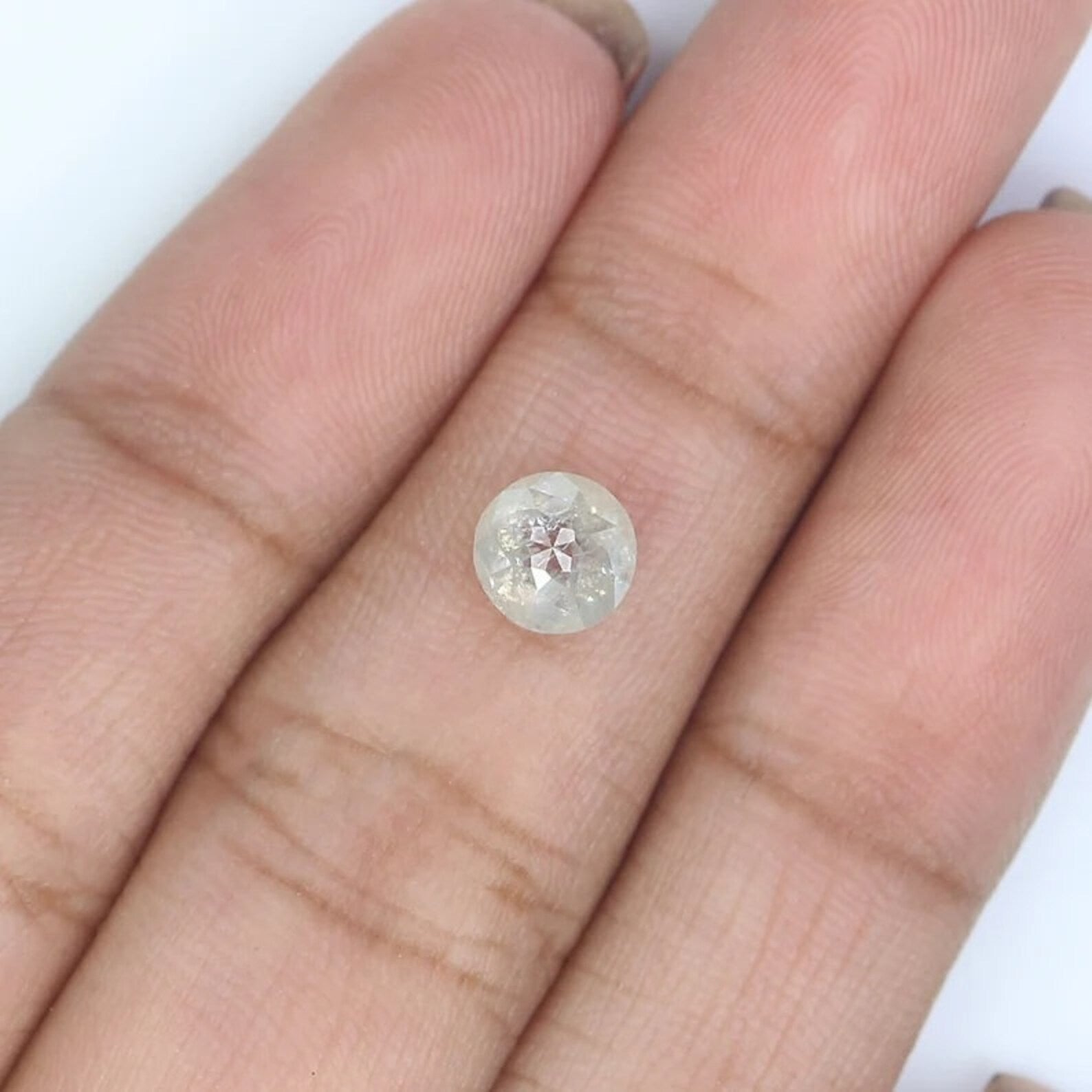 0.90 CT Natural Loose Round Shape Diamond Grey Color Round Rose Cut Diamond 5.80 MM Natural Diamond Grey Color Round Rose Cut Diamond NQ1421
