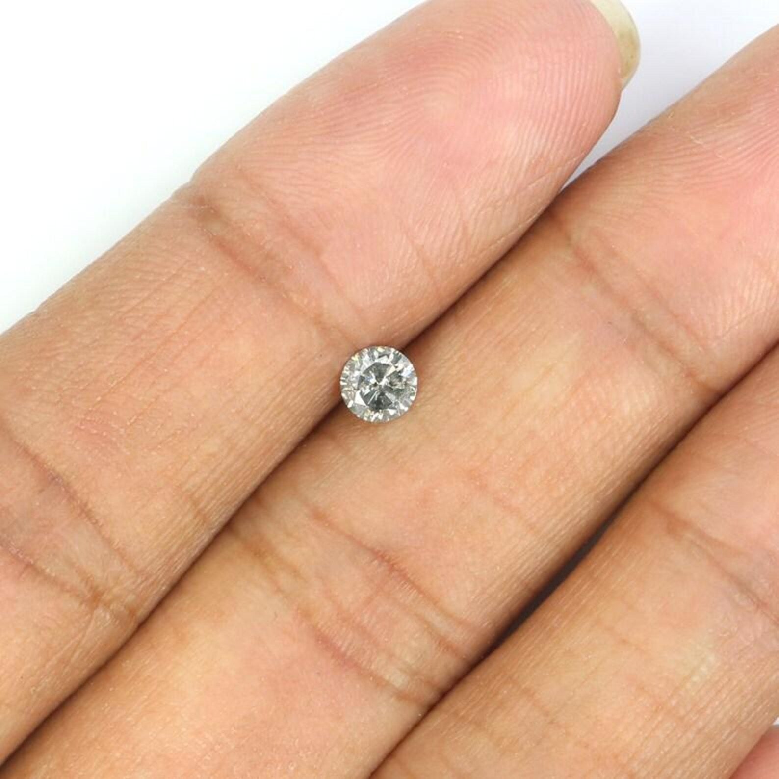 0.29 CT Natural Loose Round Shape Diamond Salt And Pepper Round Diamond 4.20 MM Natural Black Grey Color Round Brilliant Cut Diamond NQ2316