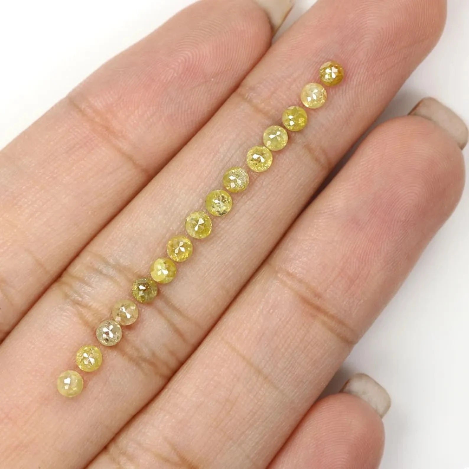 1.87 CT Natural Loose Diamond Round Shape Diamond Yellow Color Round Cut Diamond 1.85 MM Natural Loose Diamond Round Rose Cut Diamond NQ1694