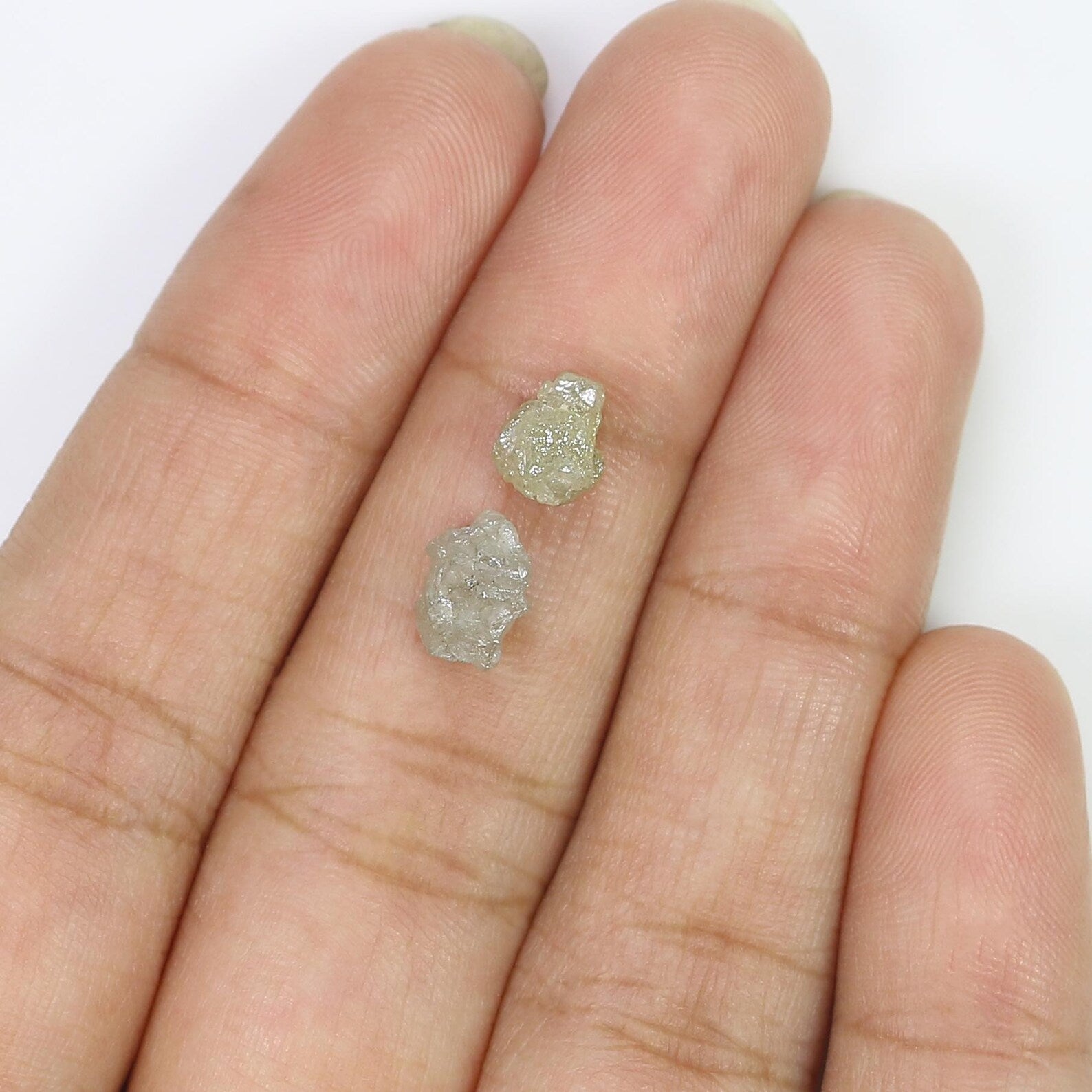 2.68 CT Natural Loose Rough Shape Diamond Grey Color Rough Uncut Diamond 7.65 MM Natural Grey Diamond Rough Irregular Cut Diamond NQ2580