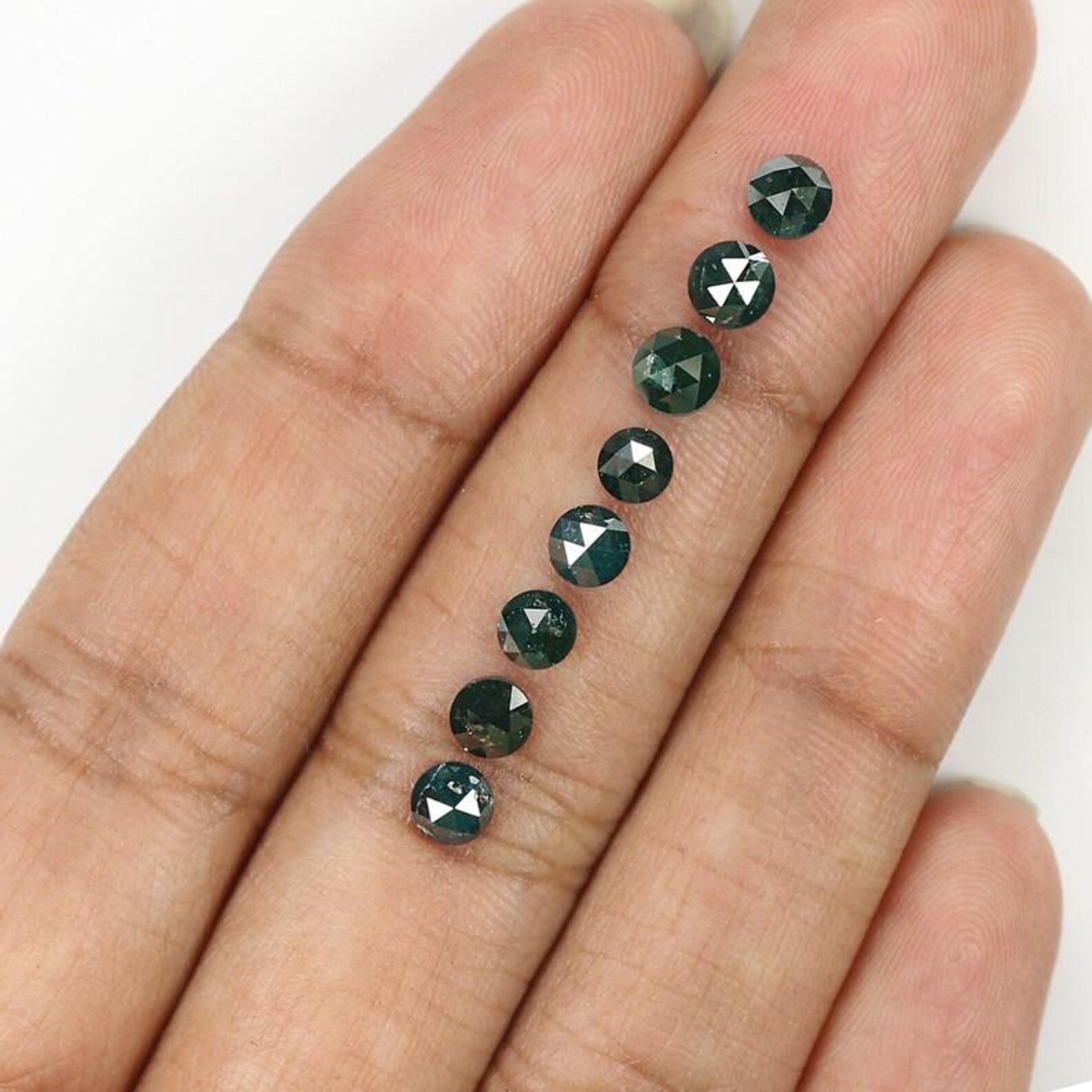 2.32 CT Natural Loose Round Shape Diamond Blue Color Round Cut Diamond 3.70 MM Natural Diamond Blue Color Round Rose Cut Diamond NQ9724