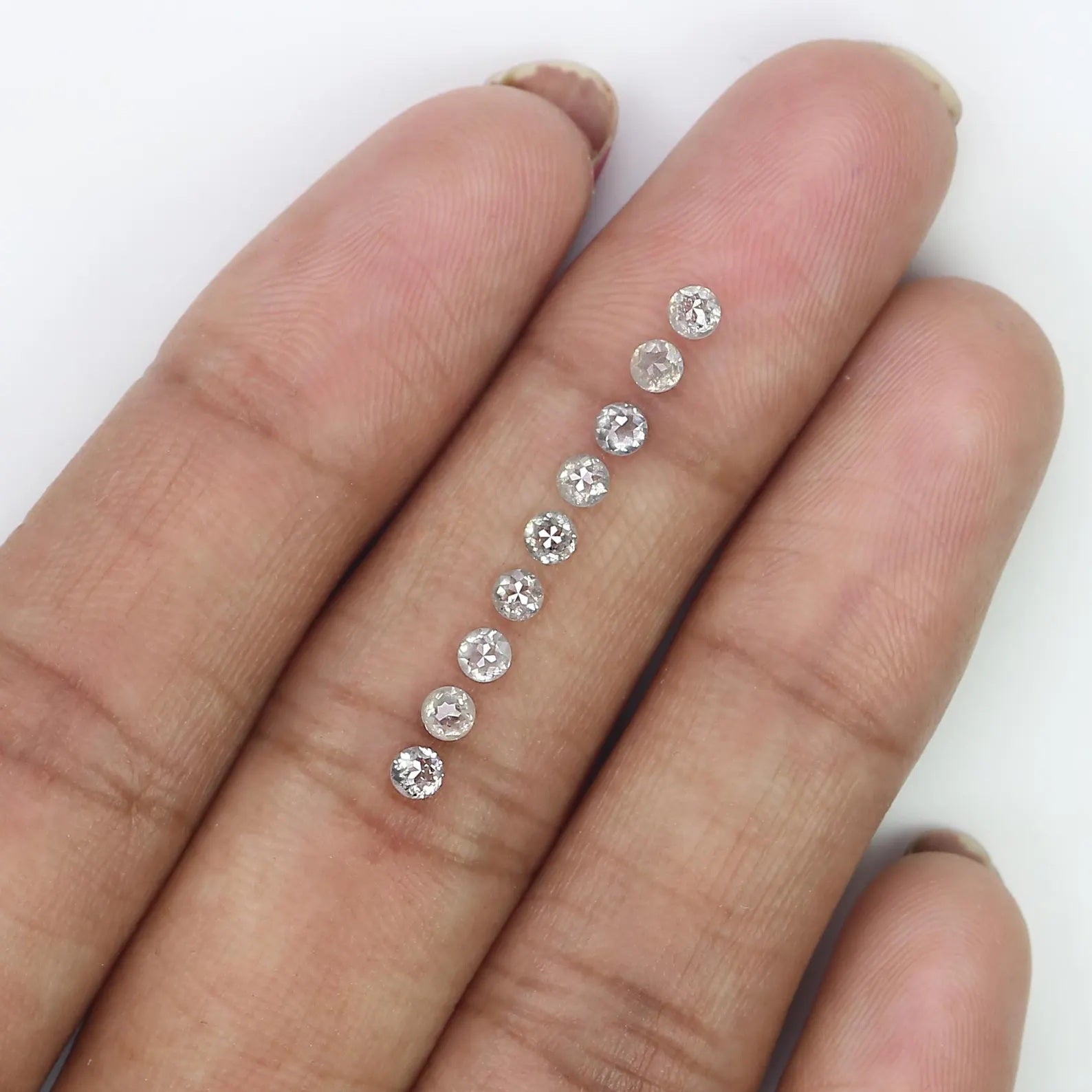 0.98 CT Natural Loose Round Shape Diamond Grey Color Round Diamond 2.70 MM Natural Loose Diamond Grey Color Round Rose Cut Diamond NQ2556