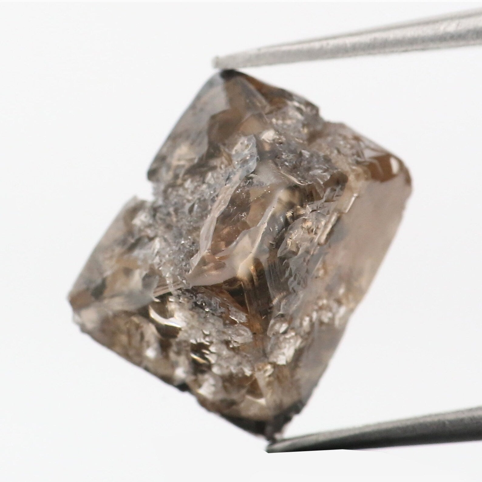 2.81 Ct Natural Loose Diamond Rough Brown Color I3 Clarity 9.55 MM KDN145