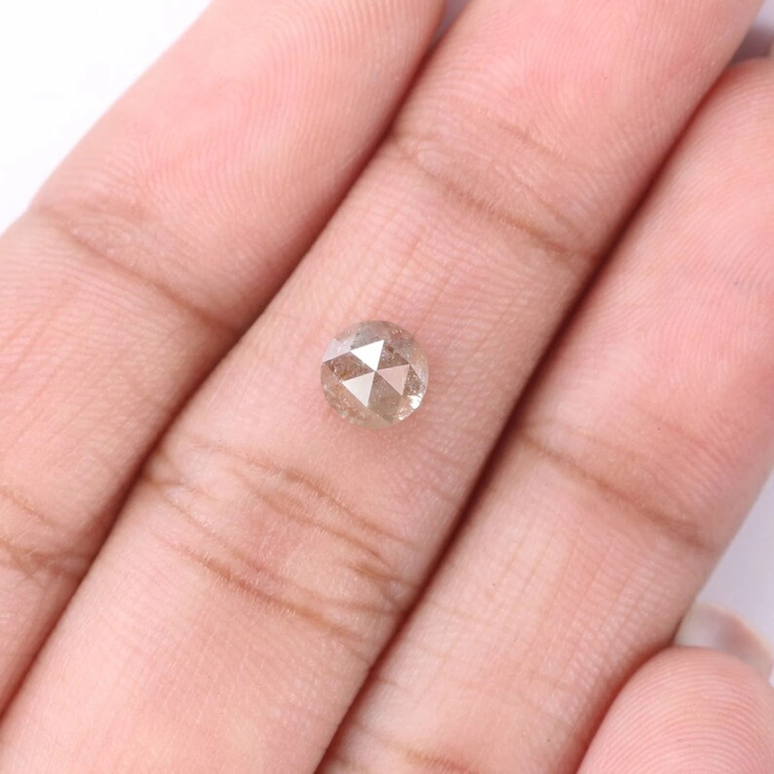 0.83 CT Natural Loose Round Cut Diamond Brown Color Round Shape Diamond 5.25 MM Natural Diamond Brown Color Round Rose Cut Diamond NQ8915