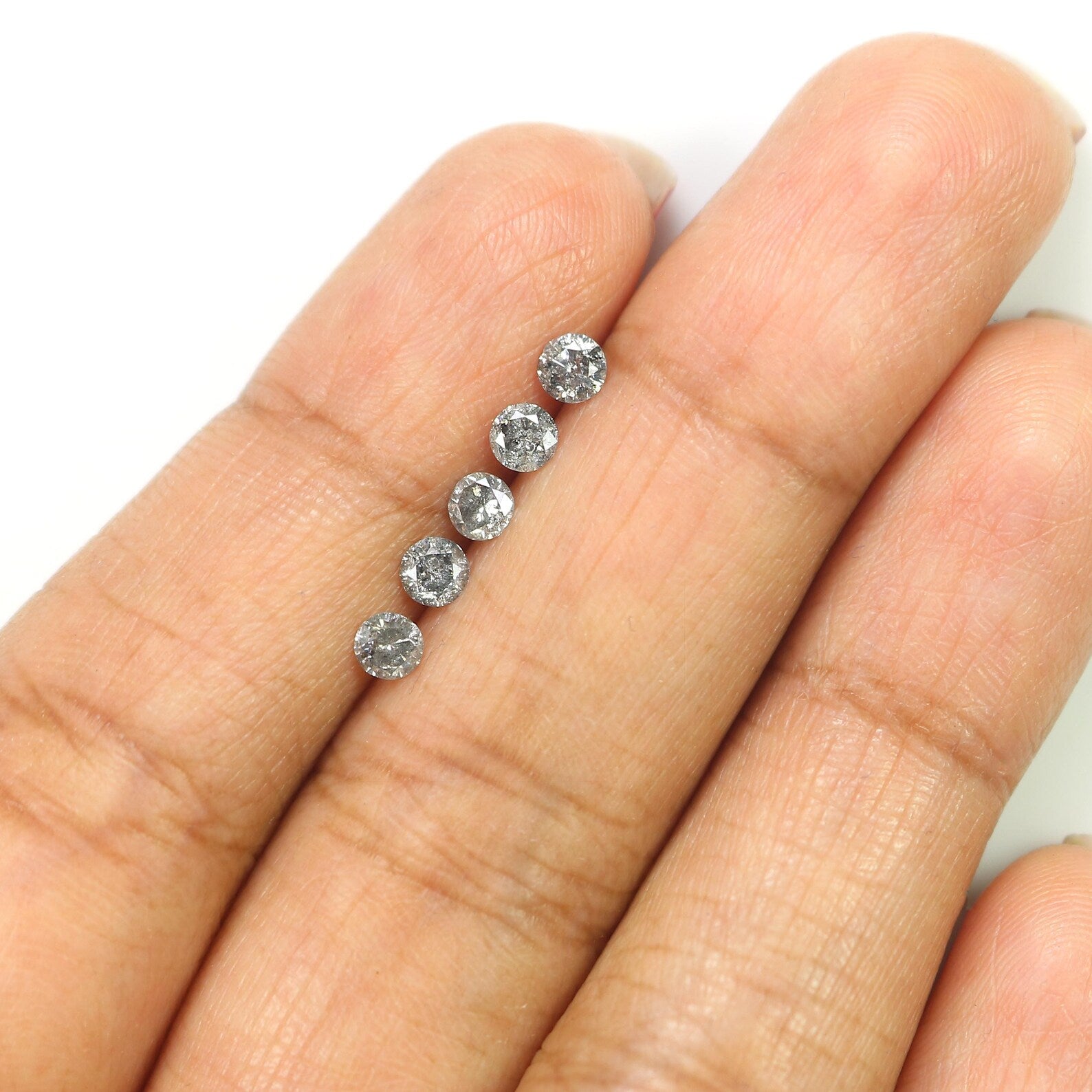 0.68 CT Natural Loose Round Diamond Salt And Pepper Round Diamond 3.20 MM Natural Loose Black Grey Color Round Brilliant Cut Diamond NQ1615