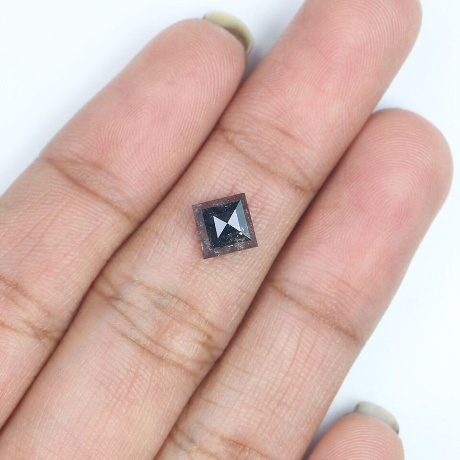 1.25 CT Natural Loose Kite Shape Diamond Salt And Pepper Kite Cut Diamond 8.00 MM Natural Loose Diamond Black Grey Kite Shape Diamond QN822