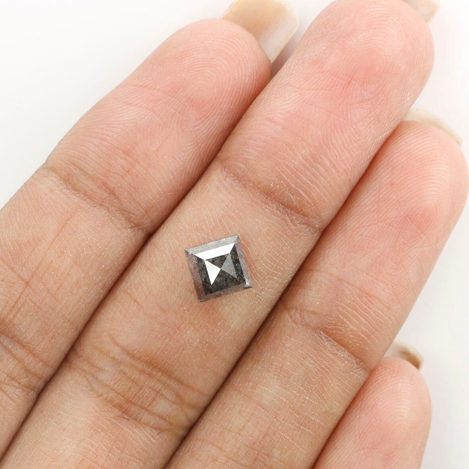 1.16 CT Natural Loose Kite Shape Diamond Salt And Pepper Kite Cut Diamond 7.90 MM Natural Loose Diamond Black Grey Kite Shape Diamond QN1266