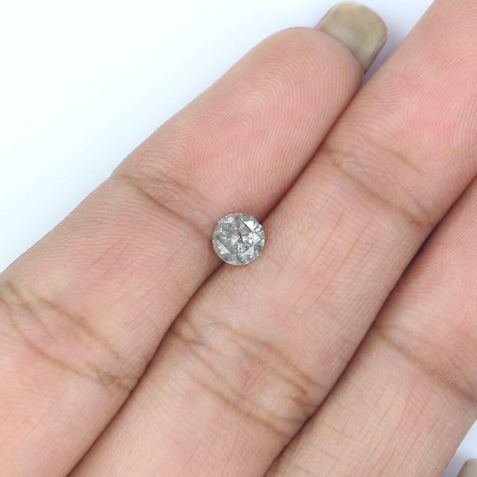 0.40 CT Natural Loose Round Shape Diamond Salt And Pepper Round Cut Diamond 4.60 MM Natural Grey Color Round Brilliant Cut Diamond NQ7048
