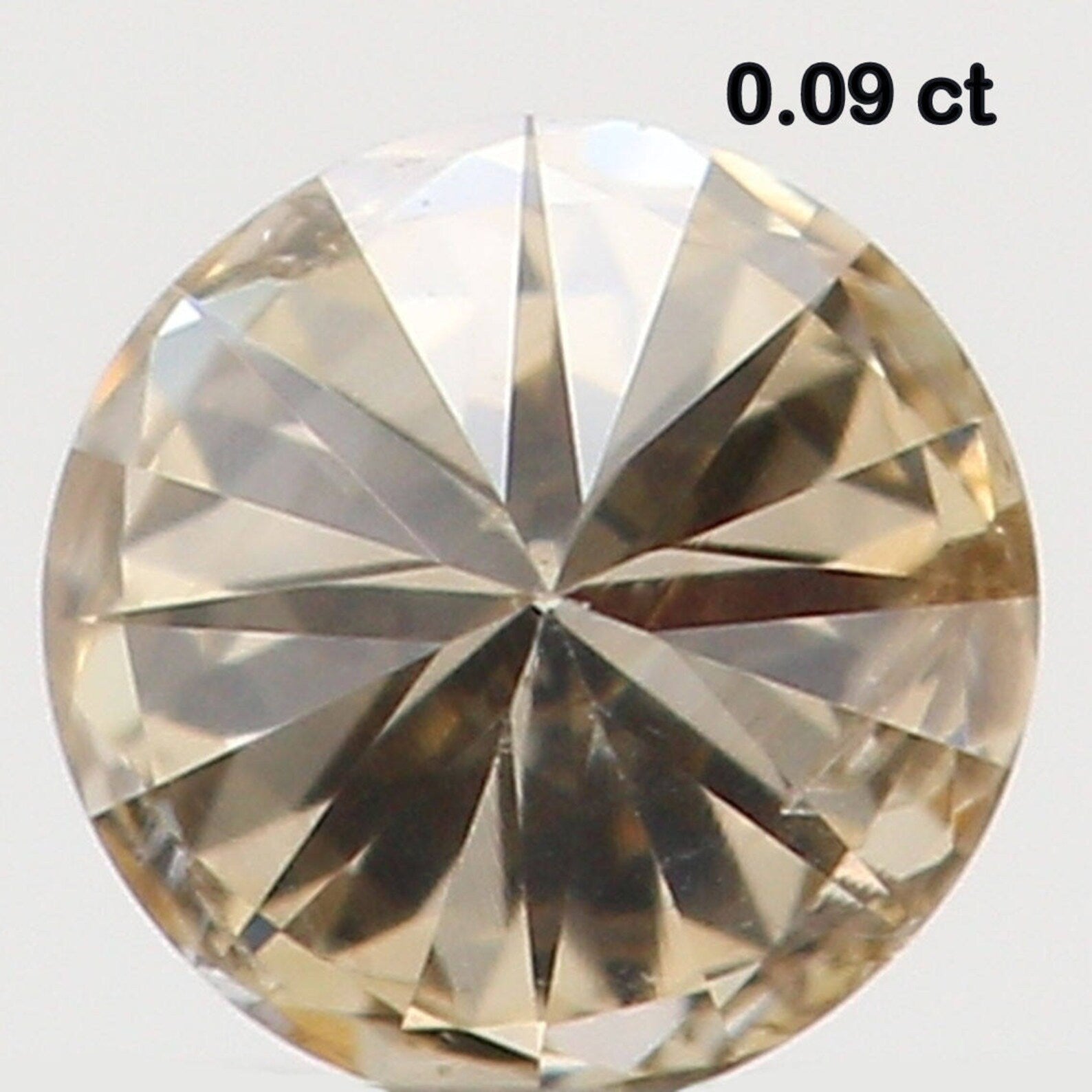 0.09 Ct Natural Loose Diamond Round Brown Color SI1 Clarity 2.90 MM N7671