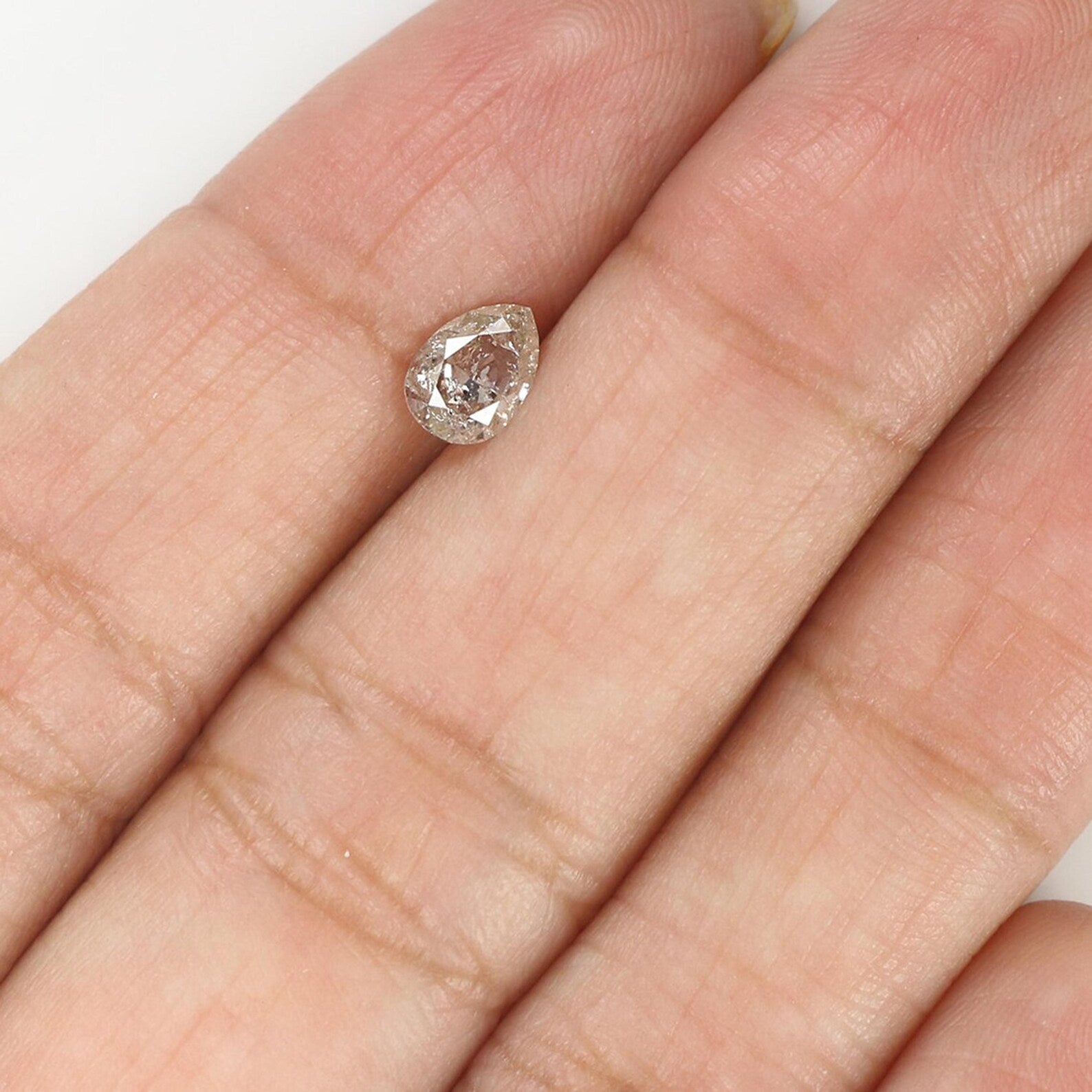 0.51 CT Natural Loose Pear Shape Diamond Light Brown Color Pear Cut Diamond 6.20 MM Natural Brown Color Pear Brilliant Cut Diamond NQ8747