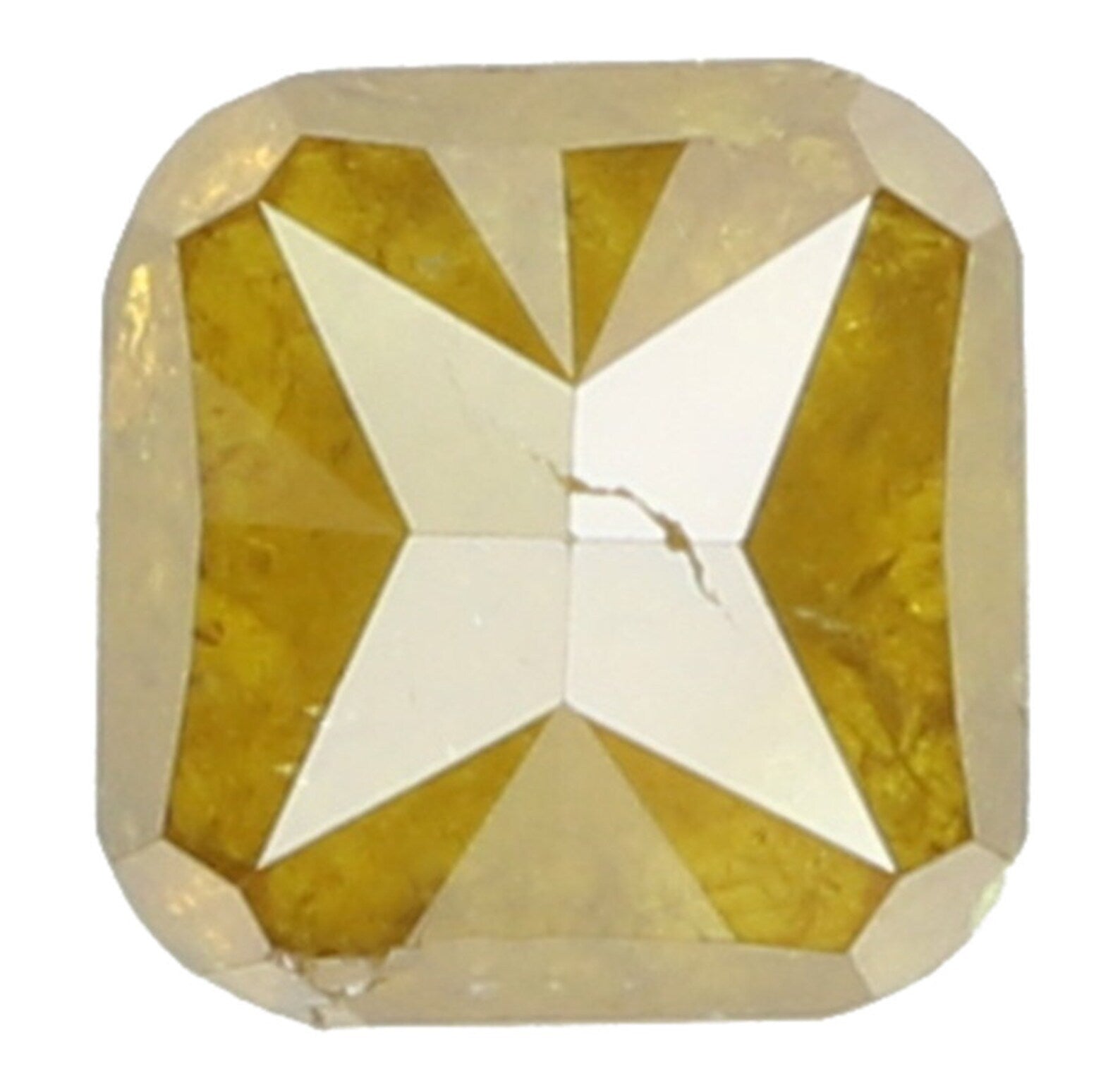 0.58 Ct Natural Loose Cushion Shape Diamond Yellow Green Color Cushion Cut Diamond 4.40 MM Natural Loose Cushion Brilliant Cut Diamond N7072